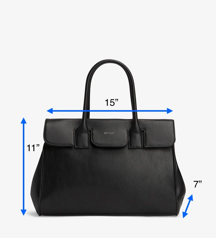 Matt & Nat “Clarke” Unisex Black Satchel Handbag - photo 4