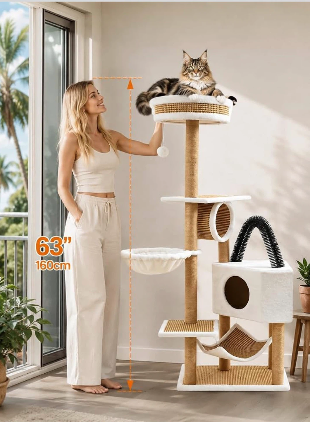 Multi-Level Cat Tree Tower with Condo and Scratching Post