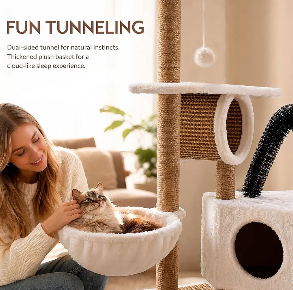Multi-Level Cat Tree Tower with Condo and Scratching Post - photo 2
