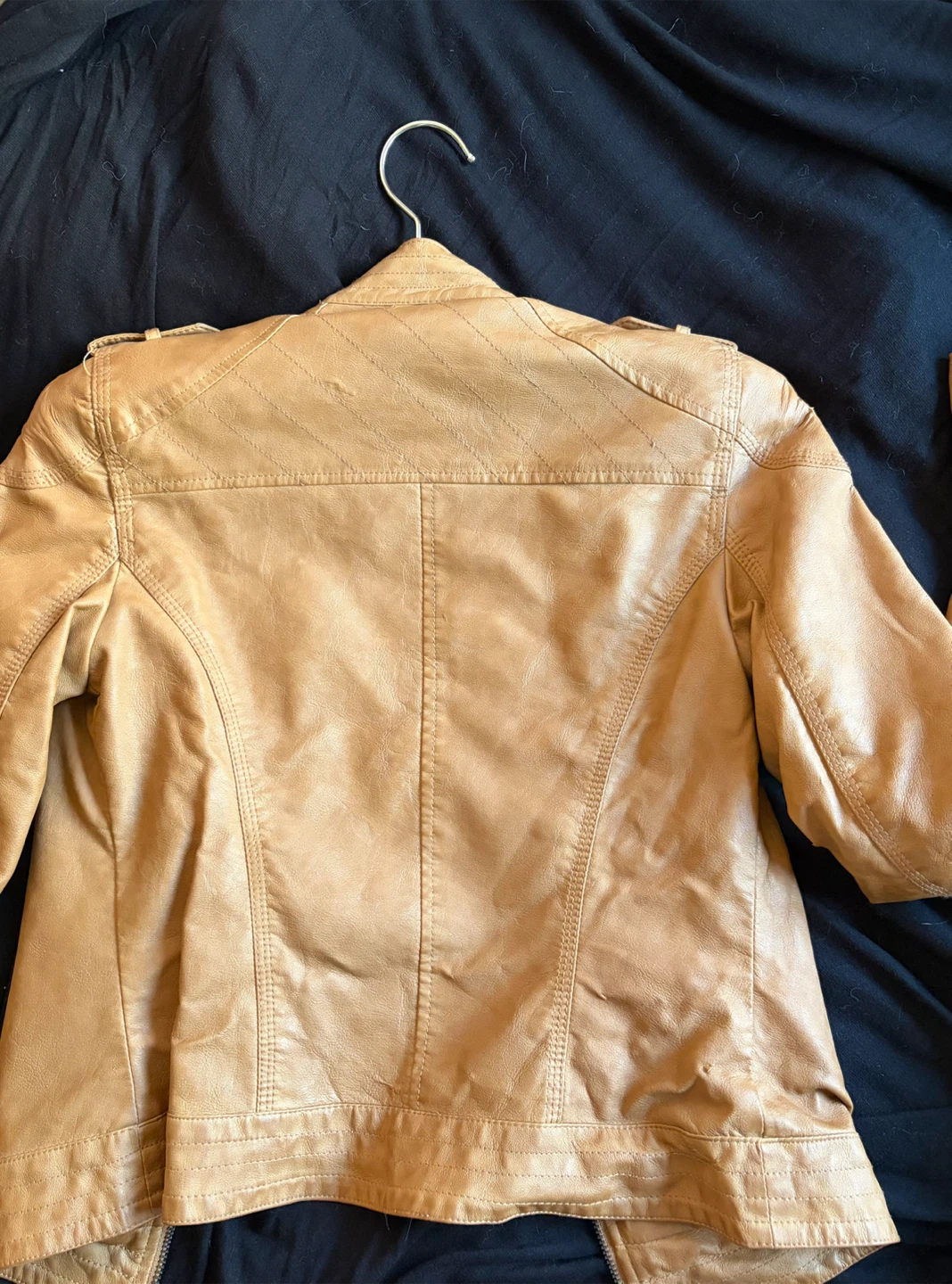 Vero Moda Tan Faux Leather Jacket XS