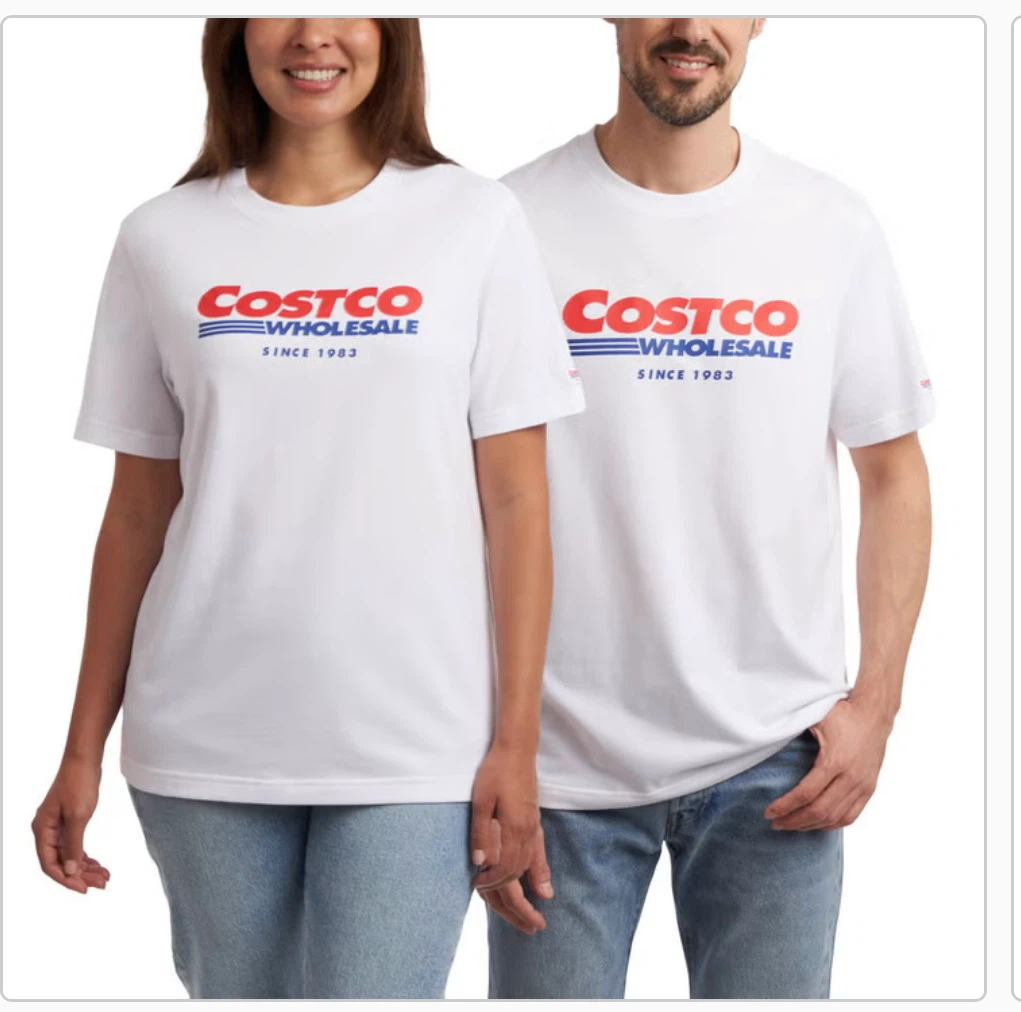 NWT Costco Wholesale Logo TShirt, Unisex, White NWT