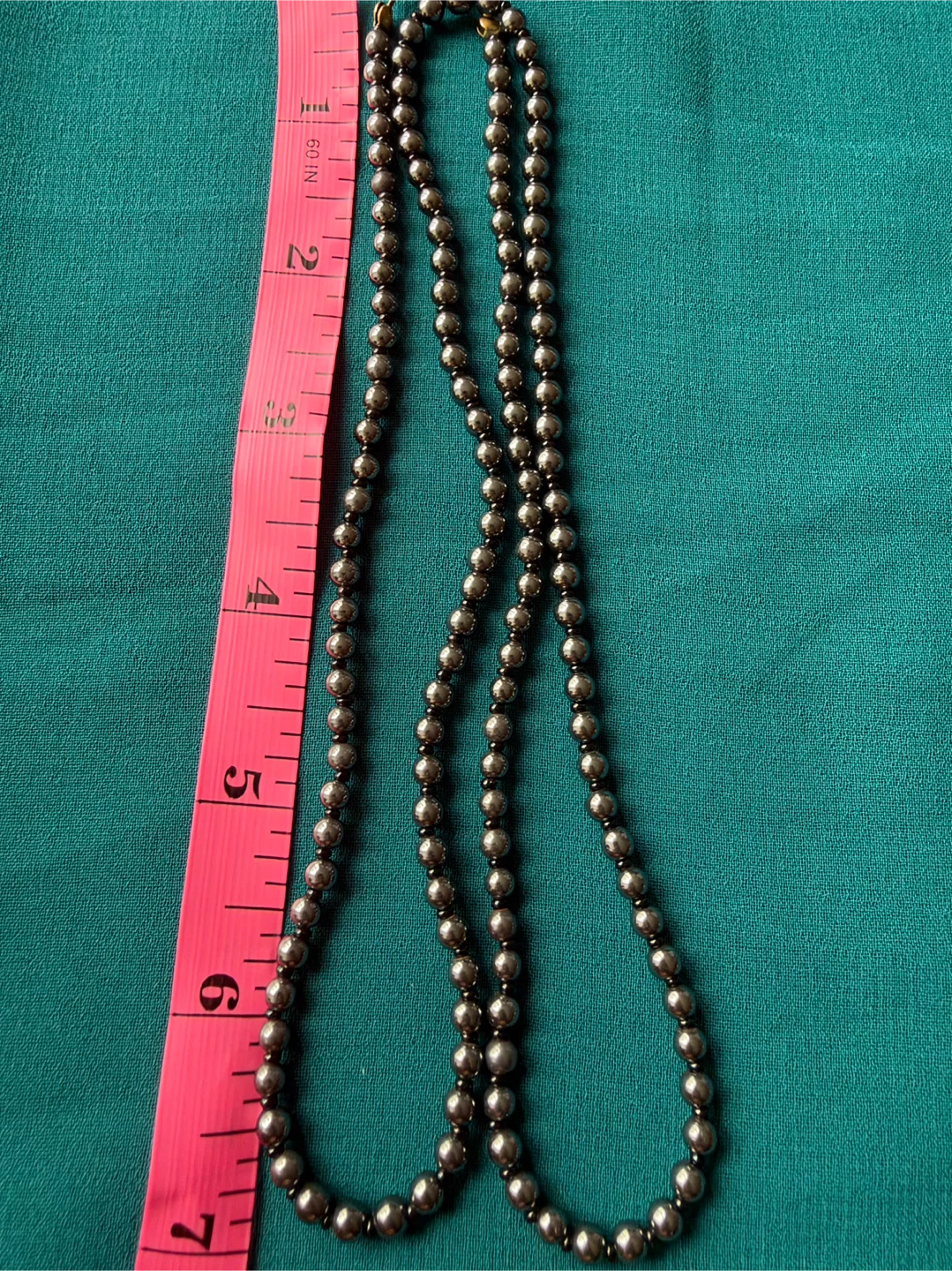 Hematite beads necklace, bracelet, and pendant & earrings set - photo 2