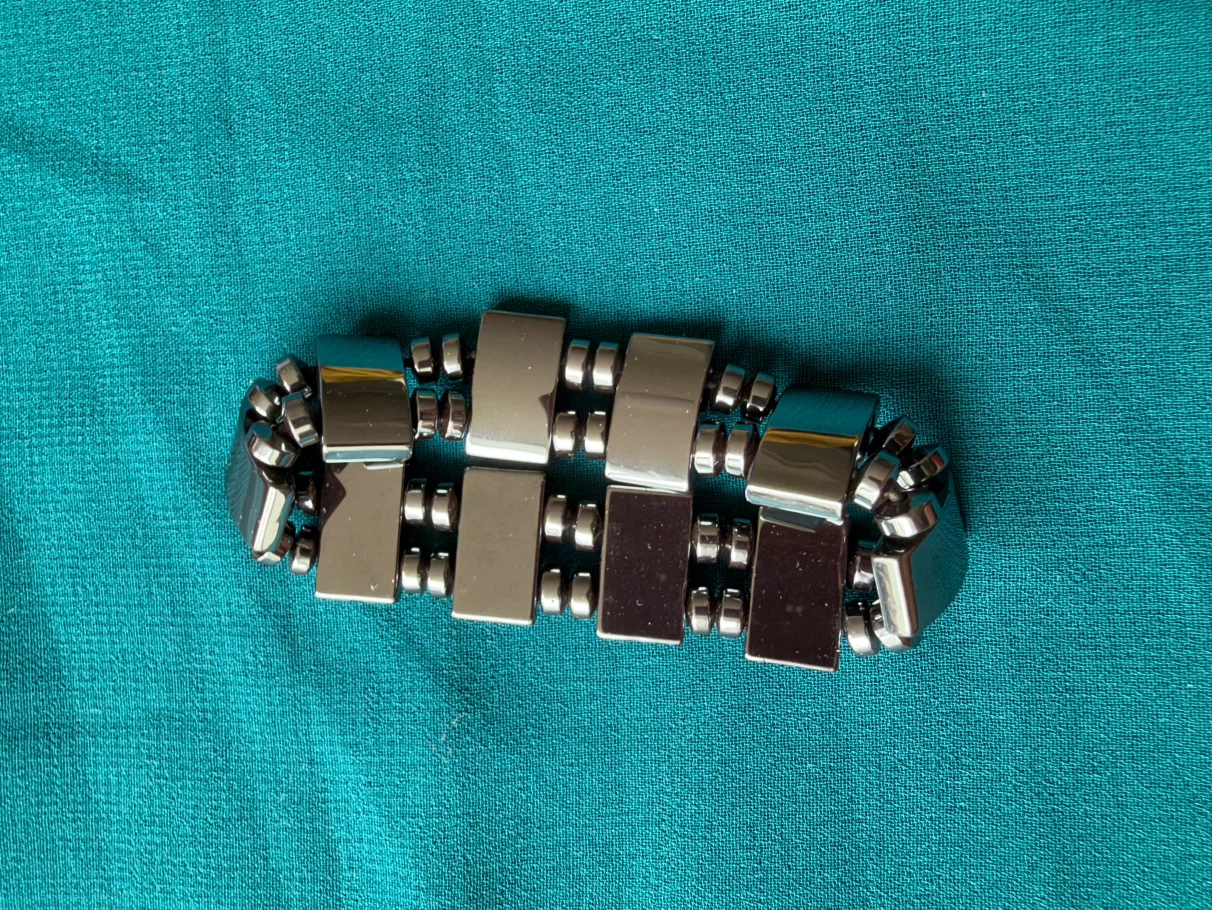 Hematite beads necklace, bracelet, and pendant & earrings set - photo 4