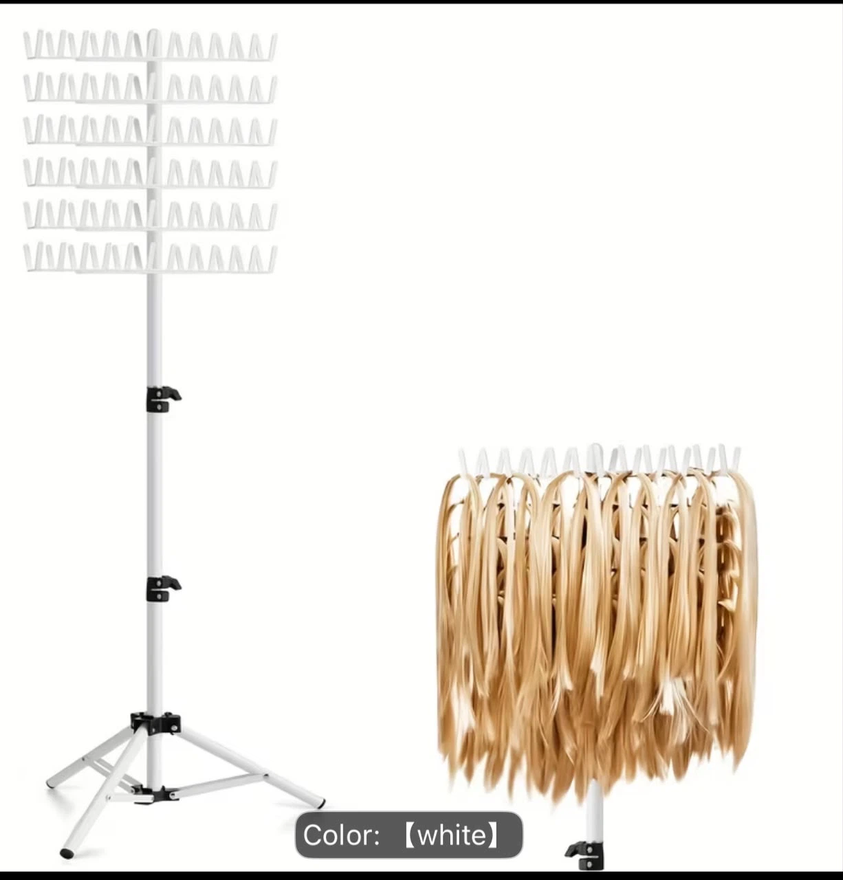 Adjustable Hair Extension Display Stand - White - photo 5