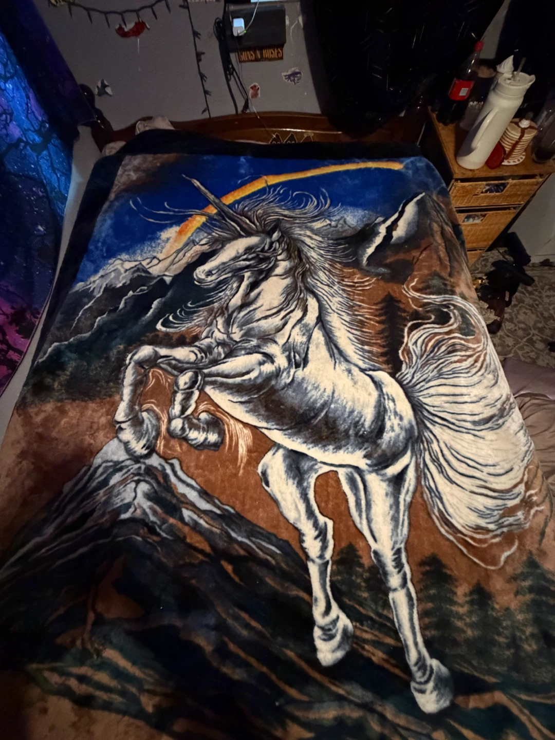 Unicorn Design Fleece Throw Blanket