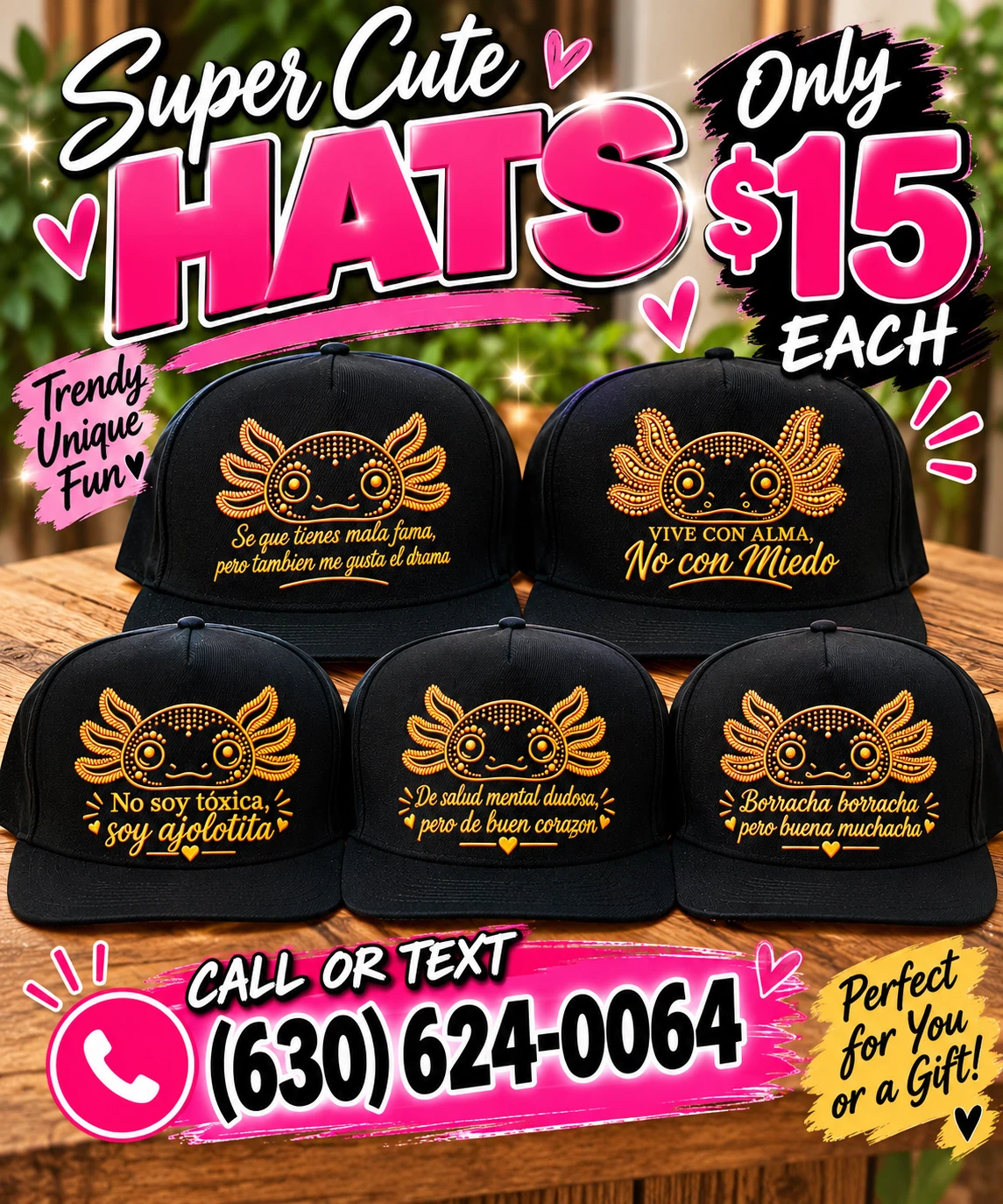 Axolotl Graphic Snapback Hat