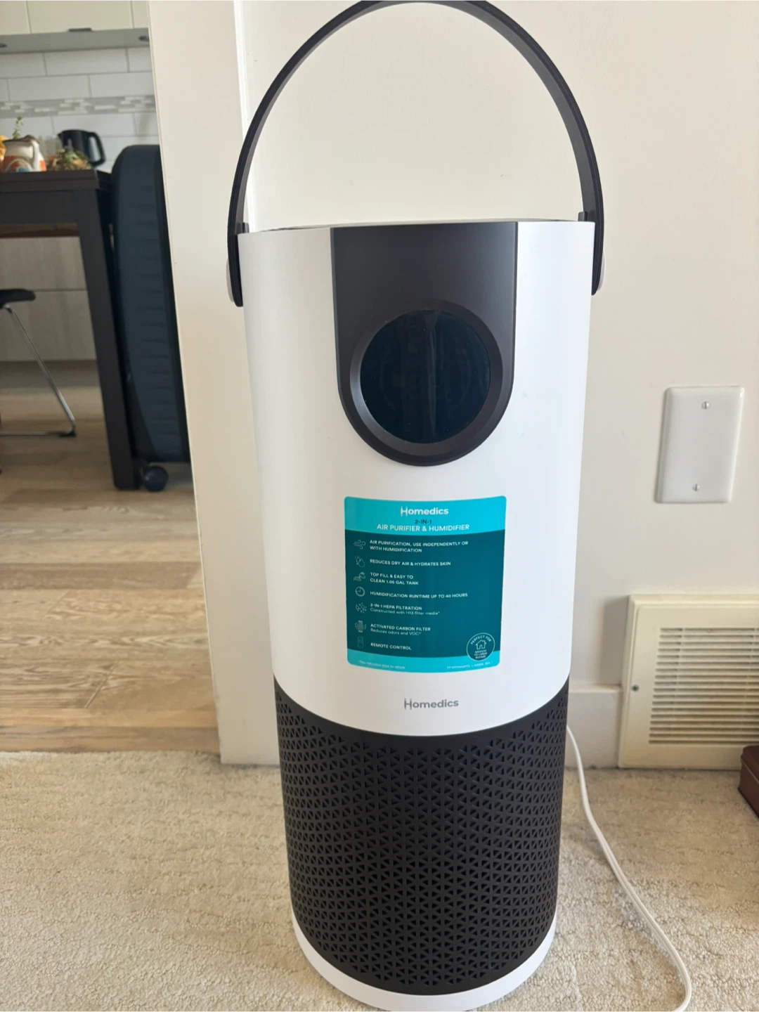 Homedics 2-in-1 Air Purifier & Humidifier