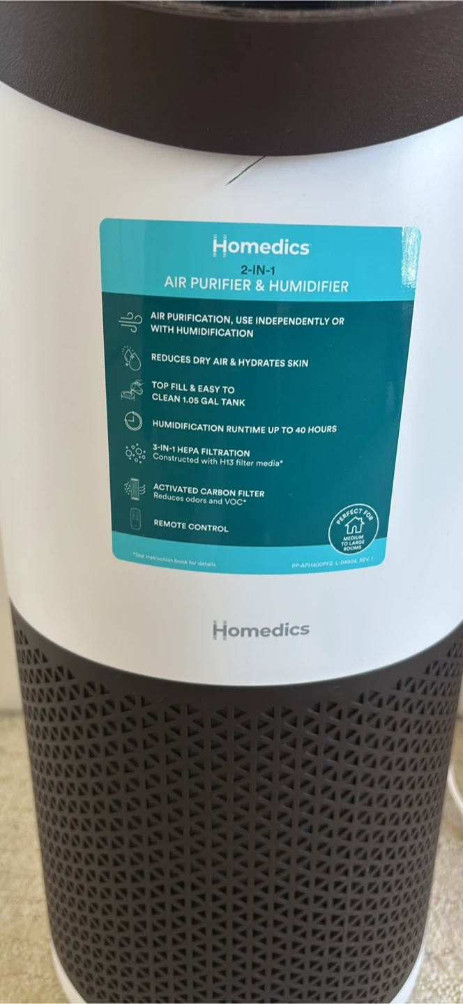 Homedics 2-in-1 Air Purifier & Humidifier - photo 4