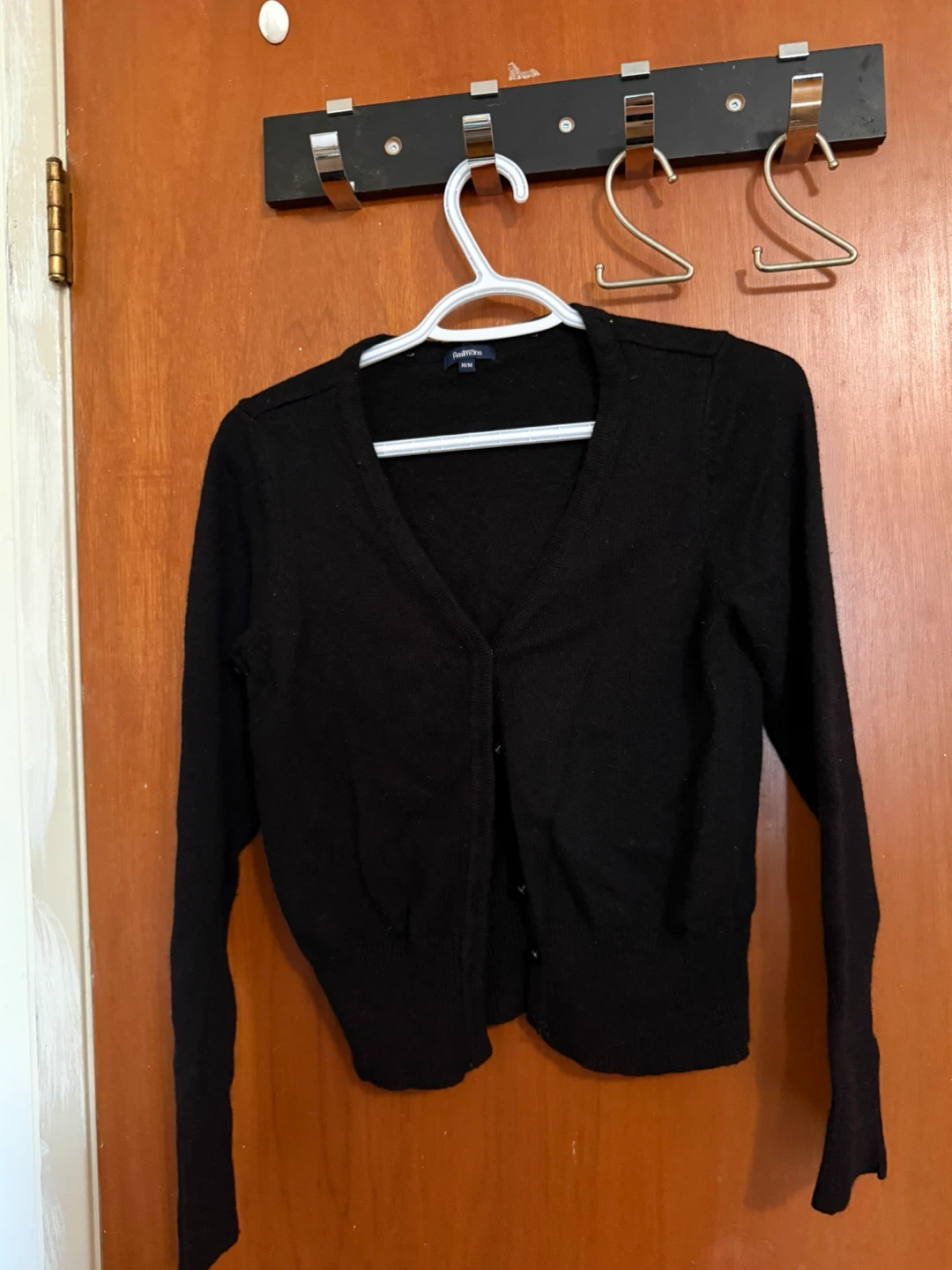 Black Cardigan and brown winter longsleeve