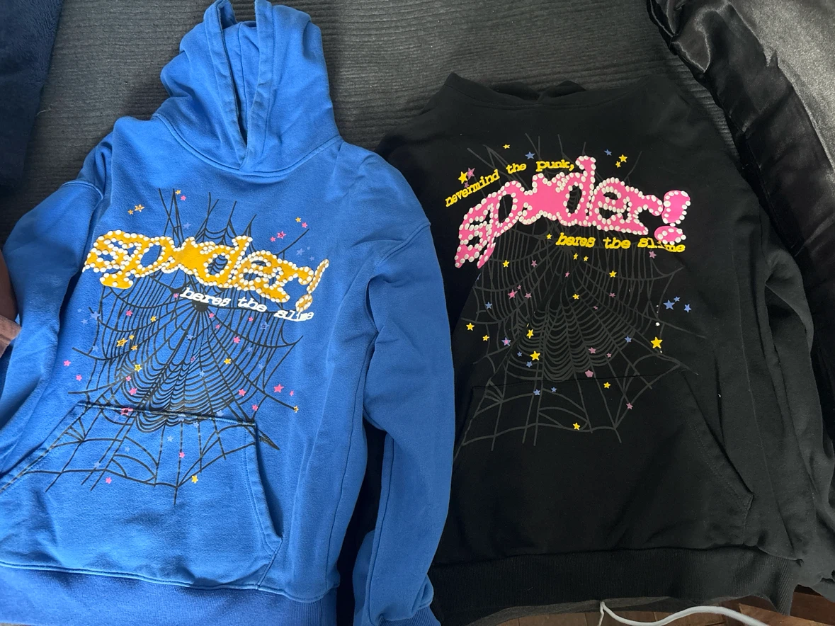 Two Sp5der Hoodies