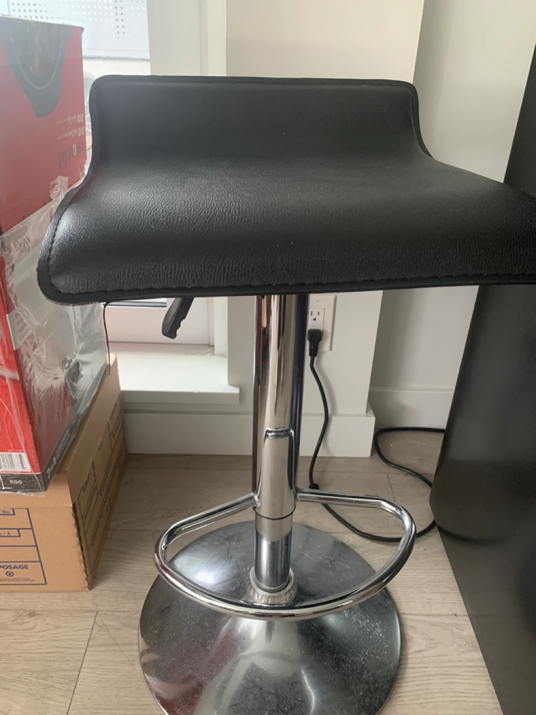 Black Adjustable Bar Stools - photo 3
