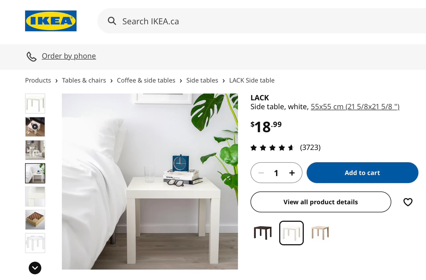 2SETS for $5 - IKEA LACK Side table, white - photo 2
