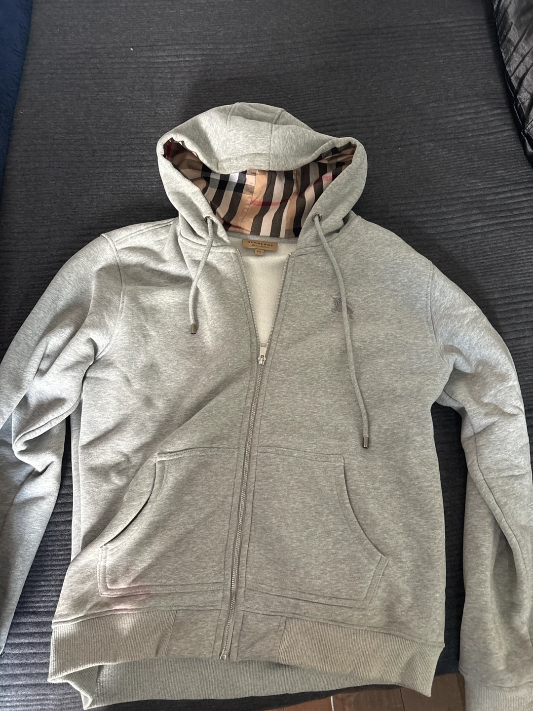 Burberry Zip-Up Hoodie Grey