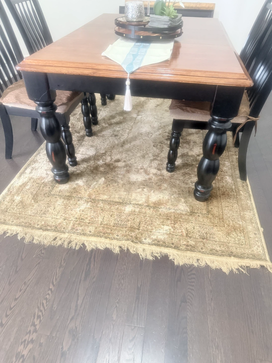 Large Beige and Brown Rug/usedgolden brown/used mehroon - photo 3