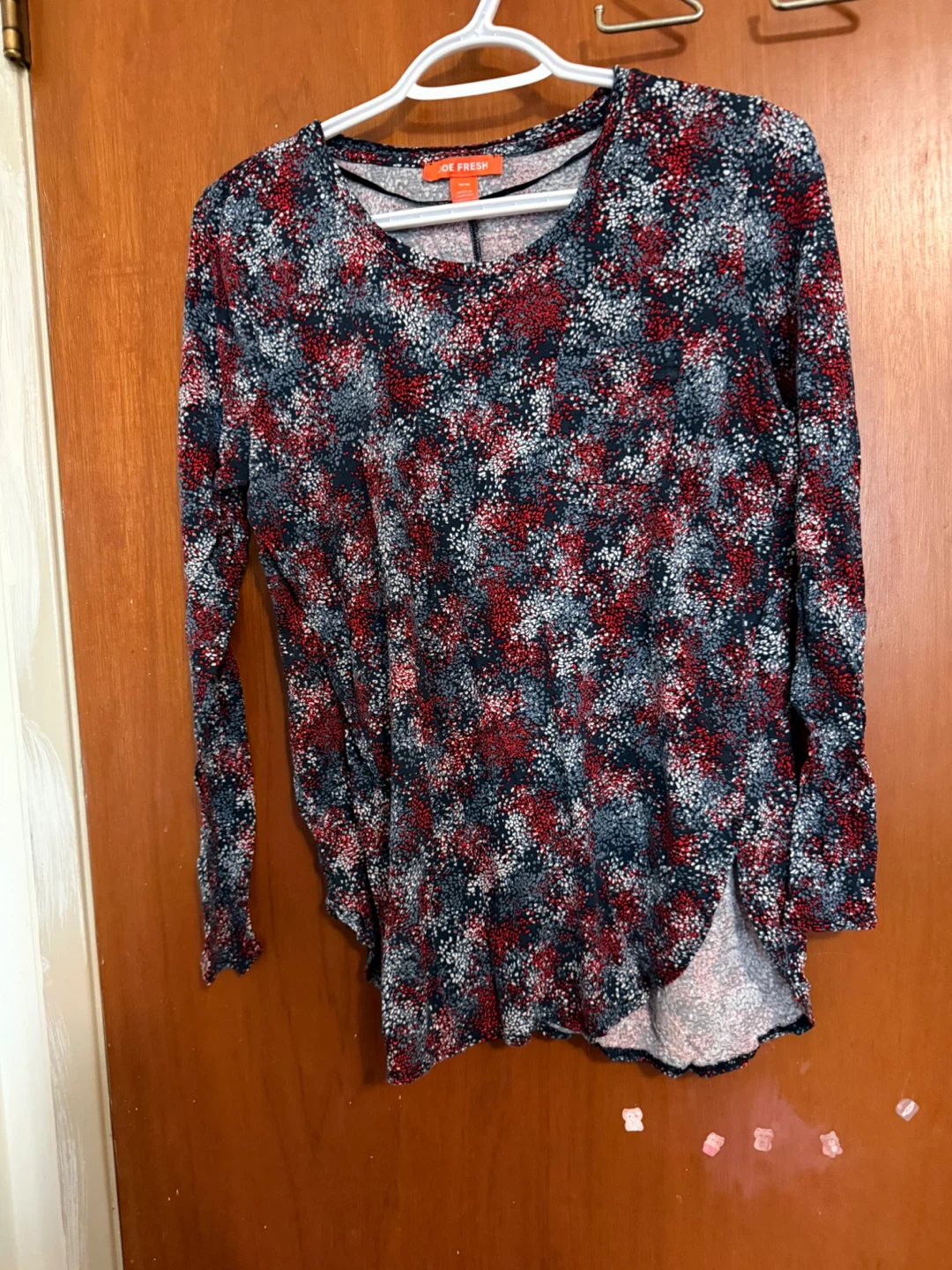 Joe Fresh Long-Sleeve Patterned Top
