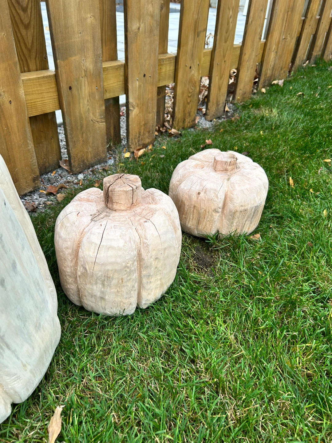 Hand Carved Wooden Pumpkins - photo 4