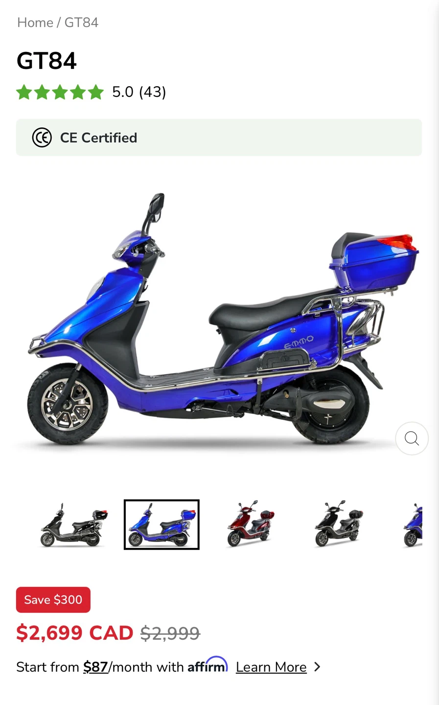 Emmo GT84 Electric Scooter