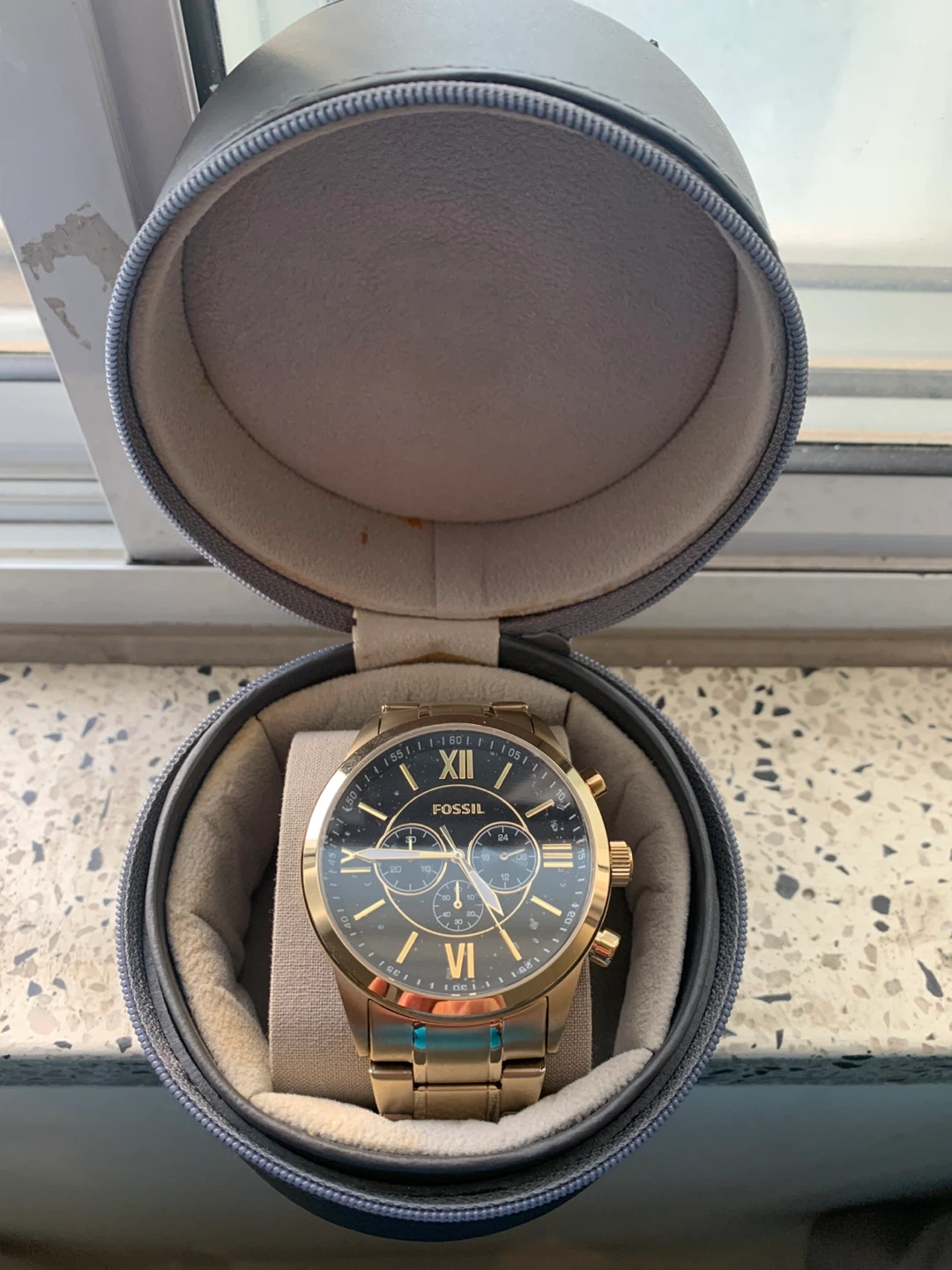 Fossil Gold-Tone Chronograph Watch