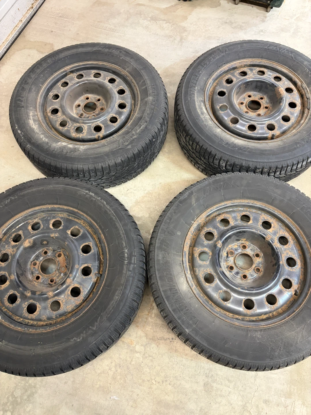 Set of 4 Firestone Winterforce Tires with Rims - photo 4