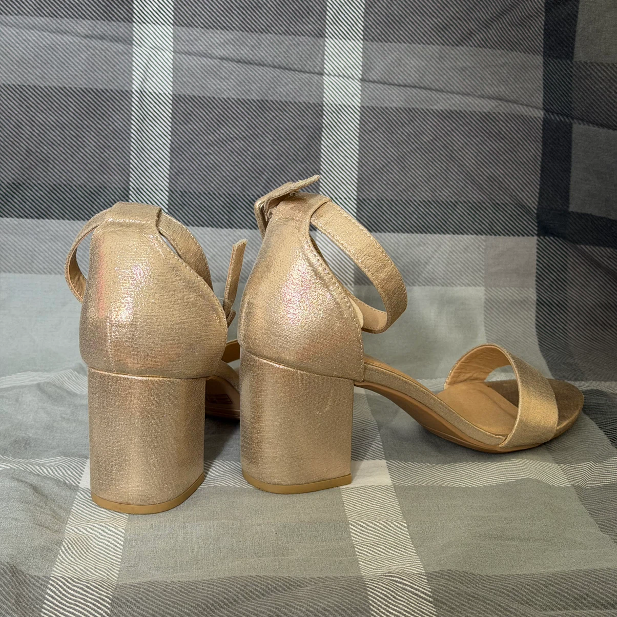 Gold Block Heel Sandals - photo 2