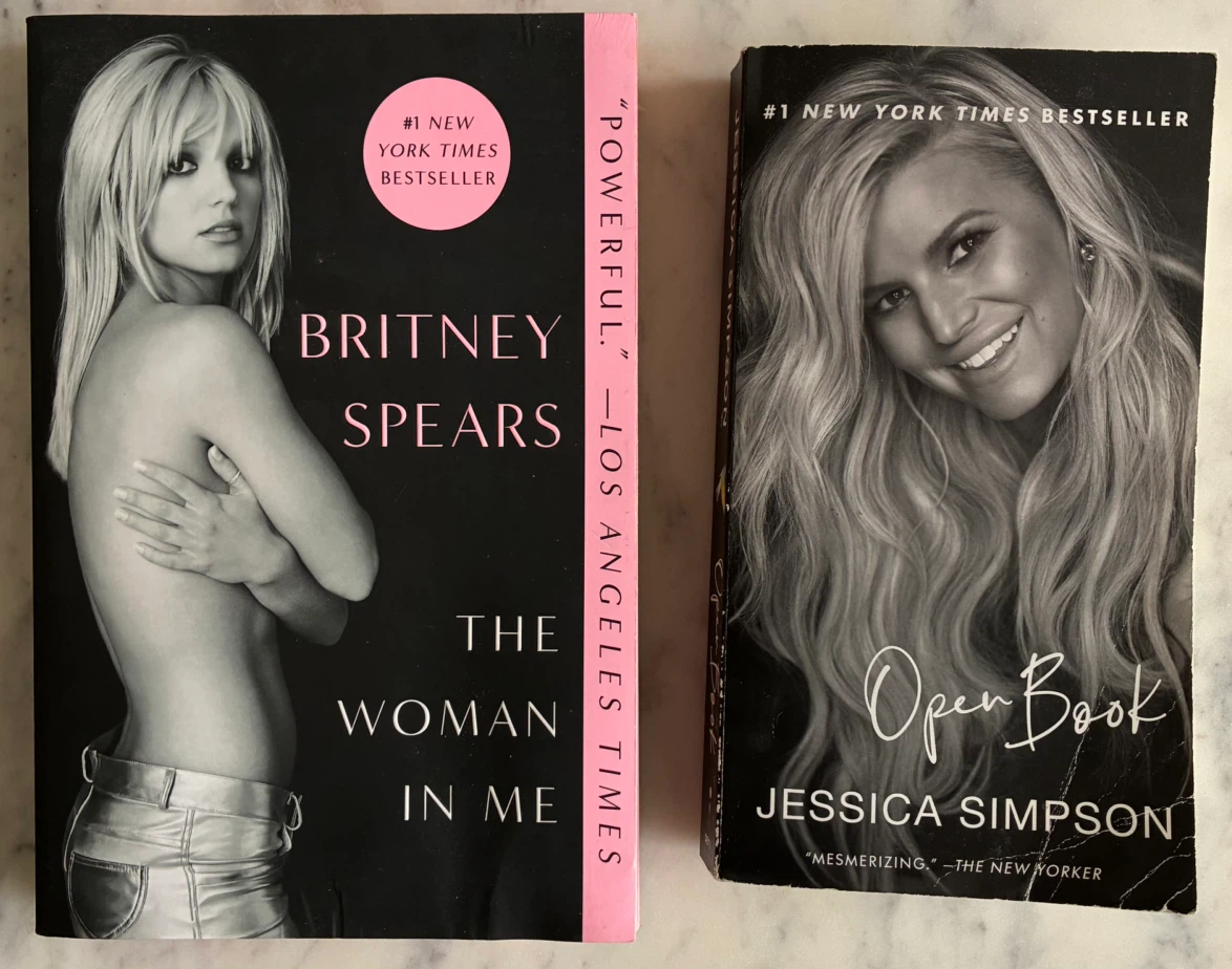 Two celebrity books—Britney Spears and Jessica Simpson