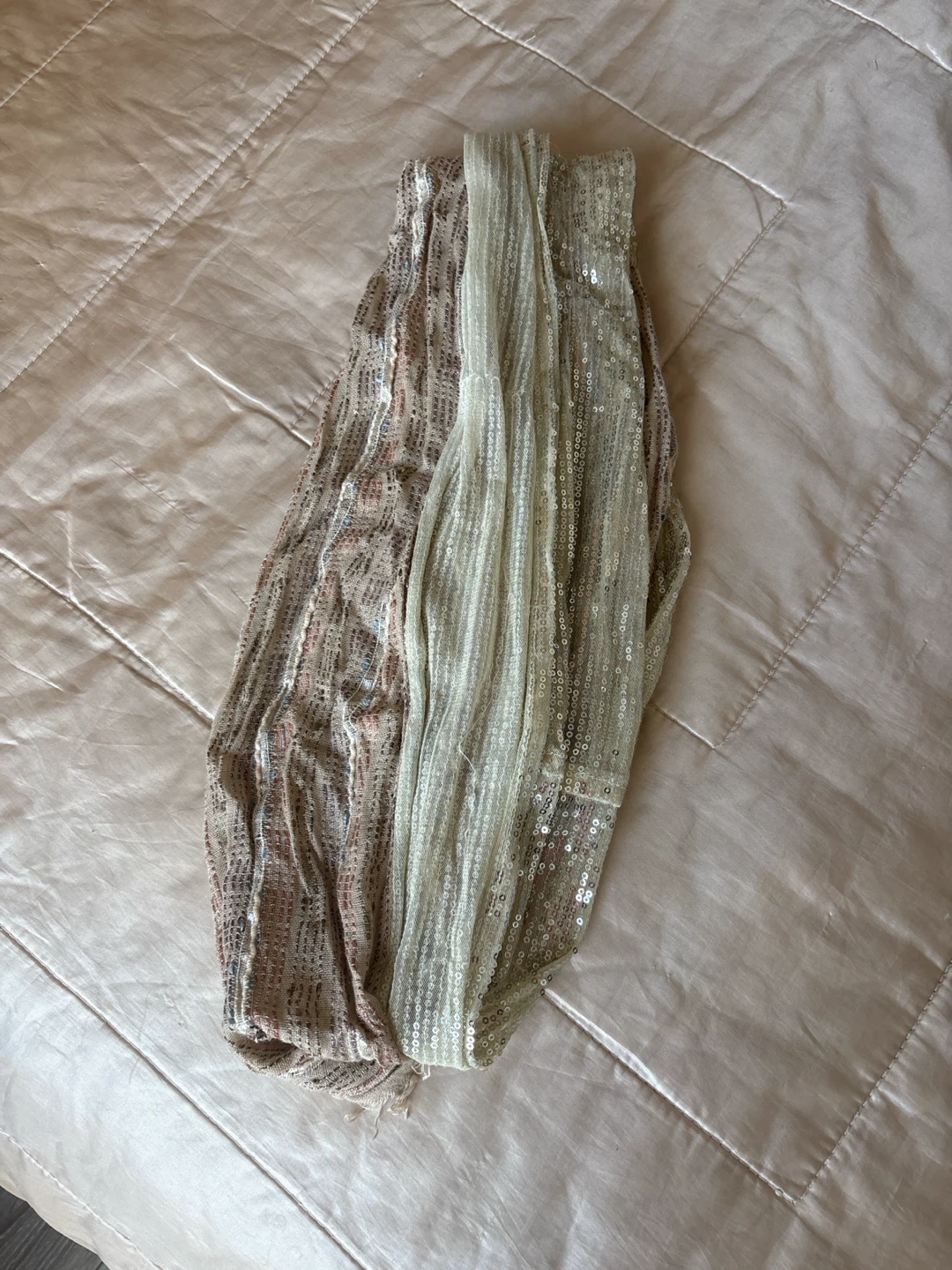 Metallic Sequin Infinity Scarf
