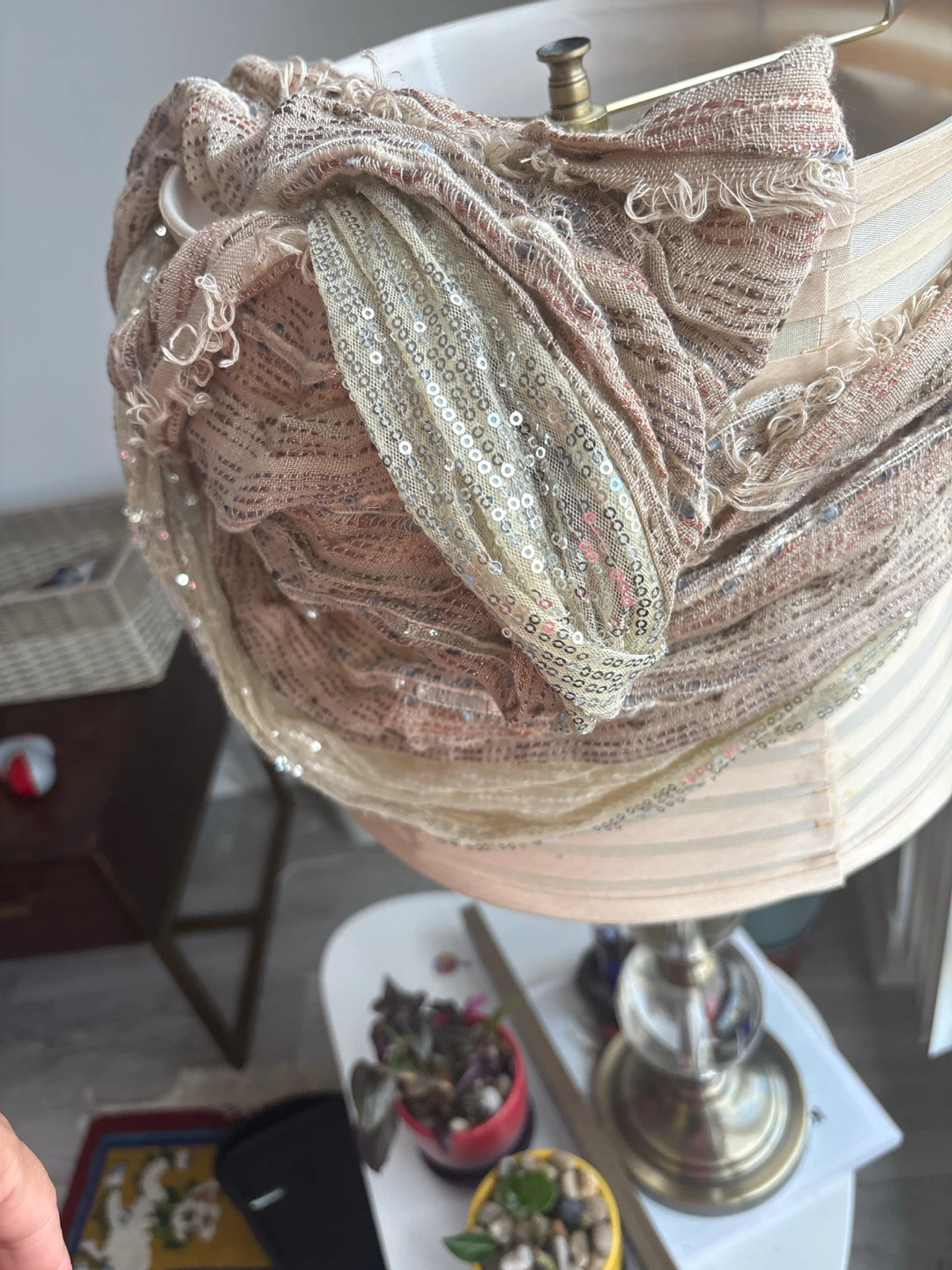 Metallic Sequin Infinity Scarf - photo 3