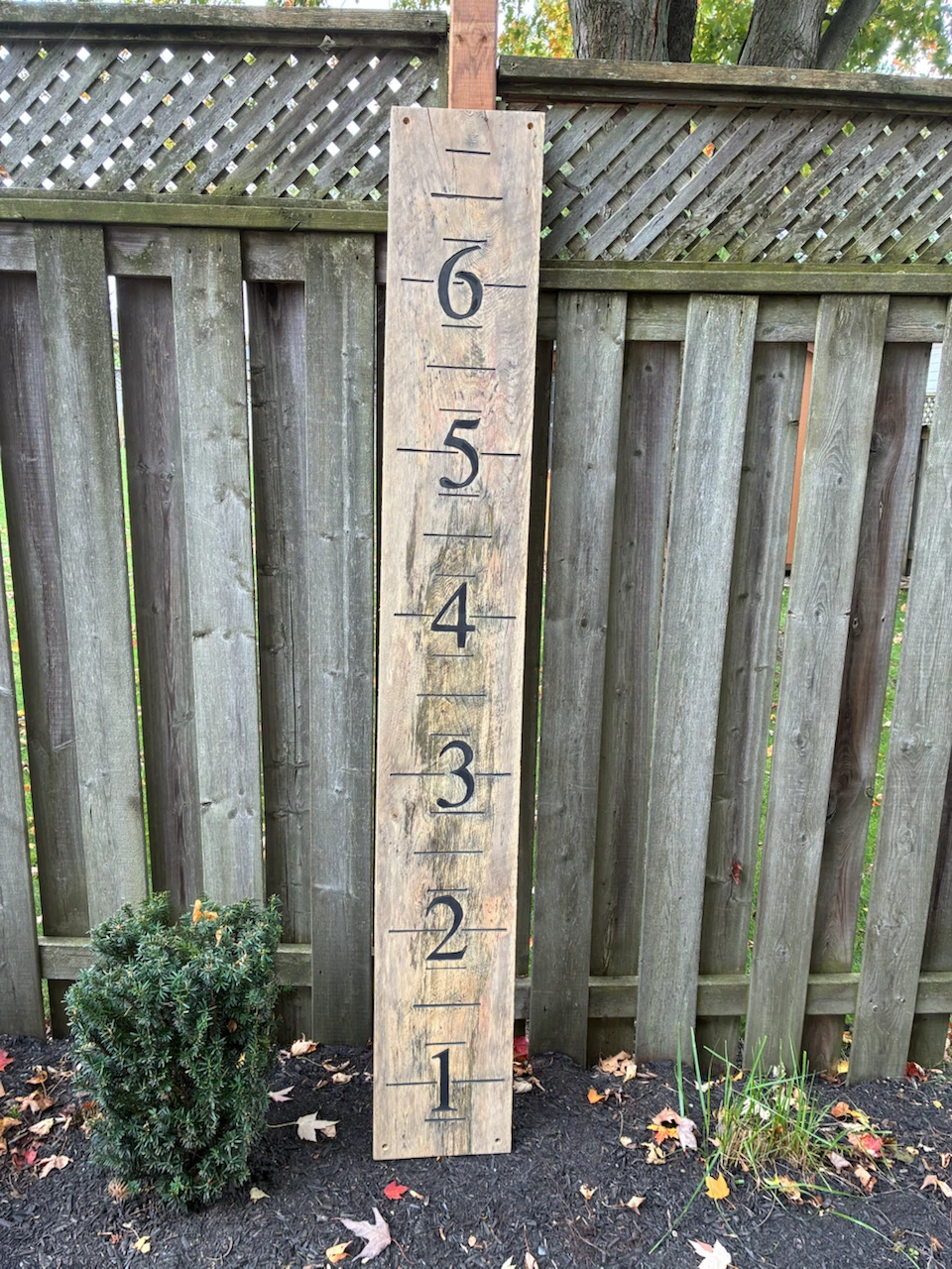 Wooden Growth Chart Ruler