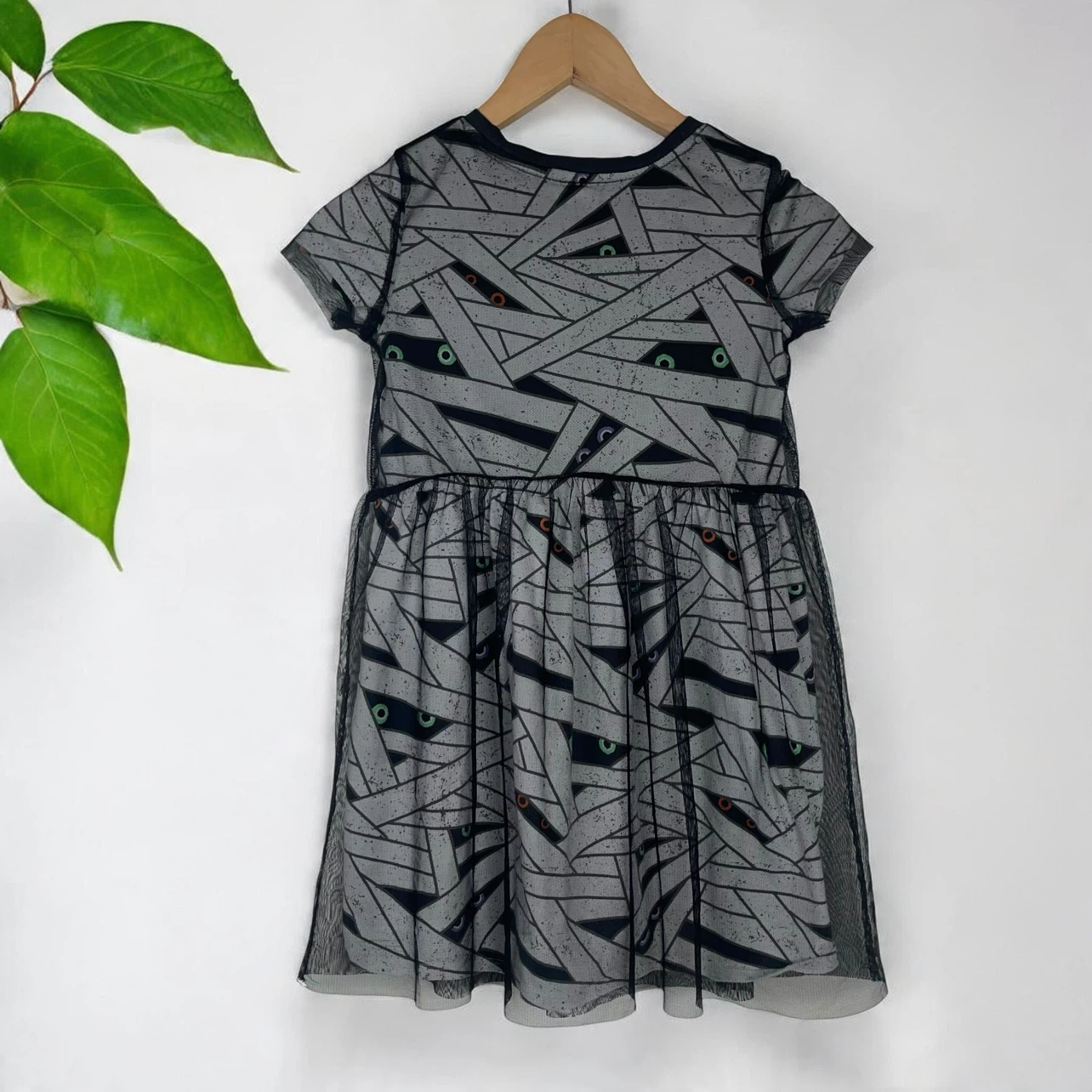 Cat & Jack Halloween Mummy Dress with Tulle Overlay - photo 2