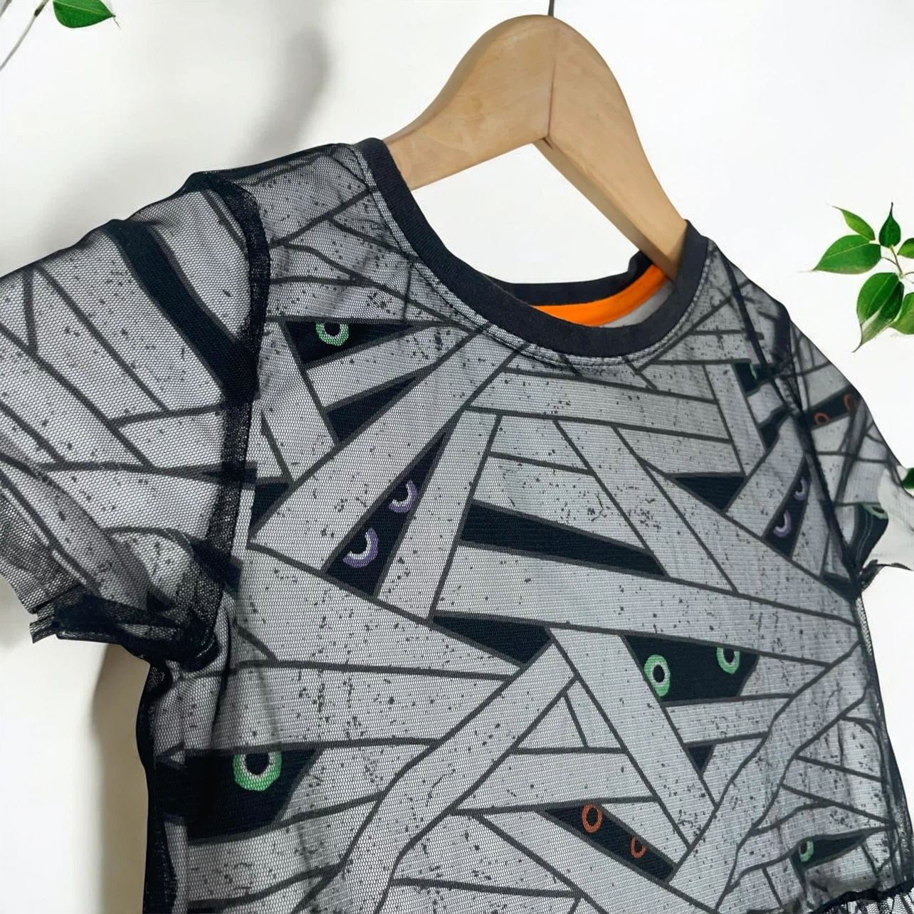 Cat & Jack Halloween Mummy Dress with Tulle Overlay - photo 4