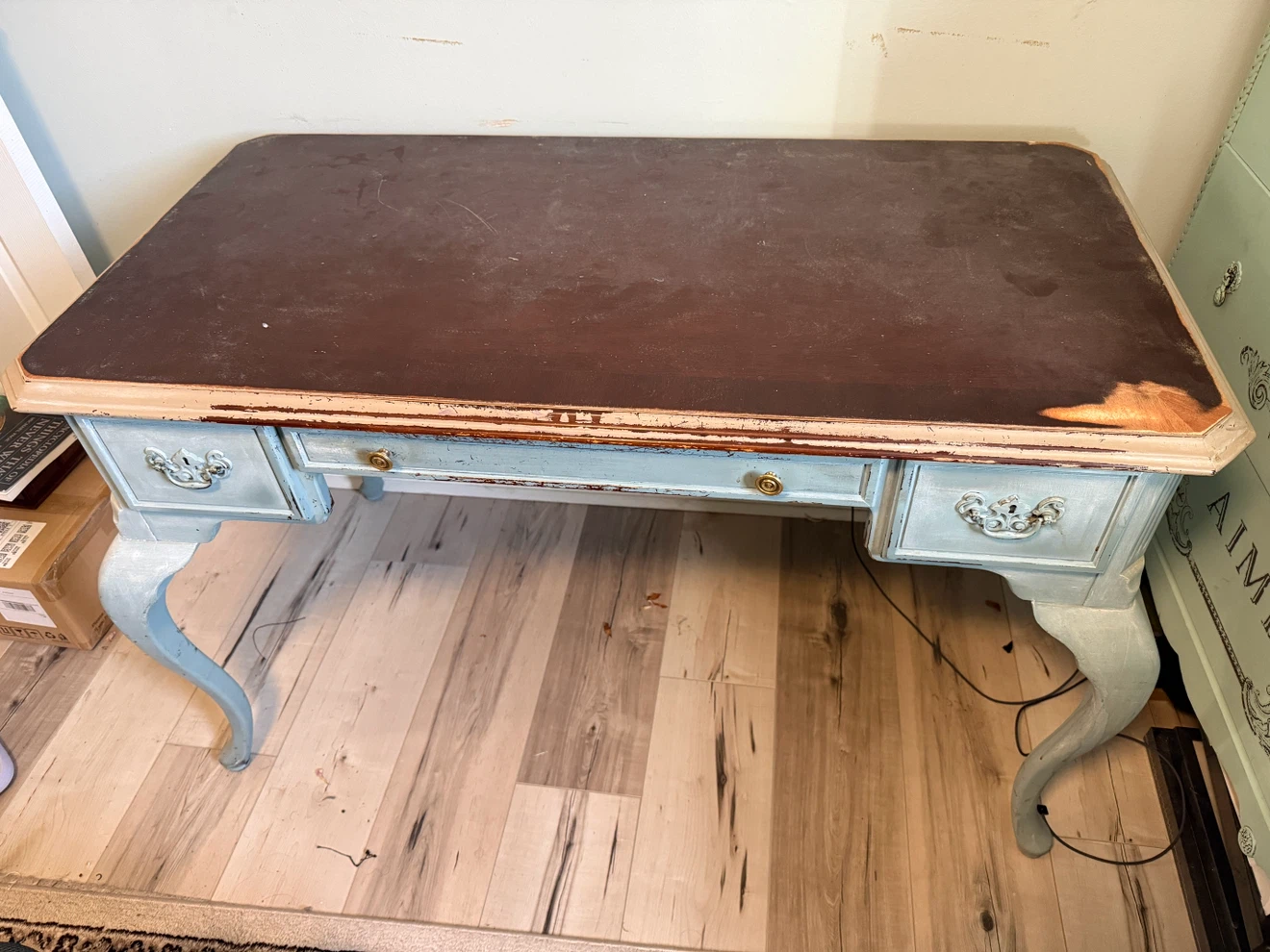 Vintage Style Painted Writing Desk