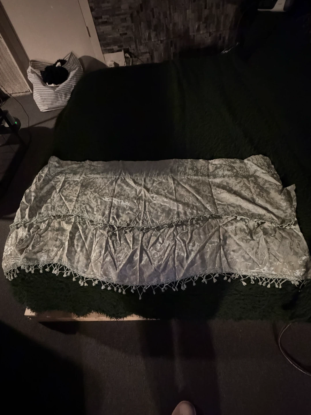 Light Green Damask Pattern Valance - photo 2
