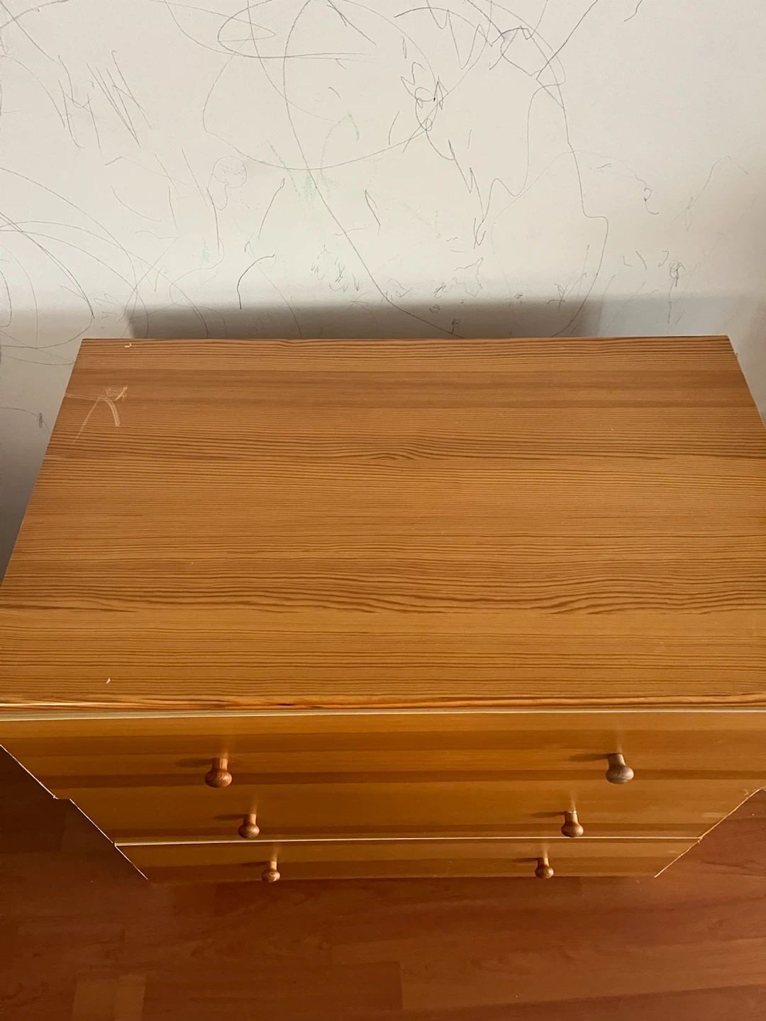 Sturdy Three-Drawer Wooden Dresser - photo 2