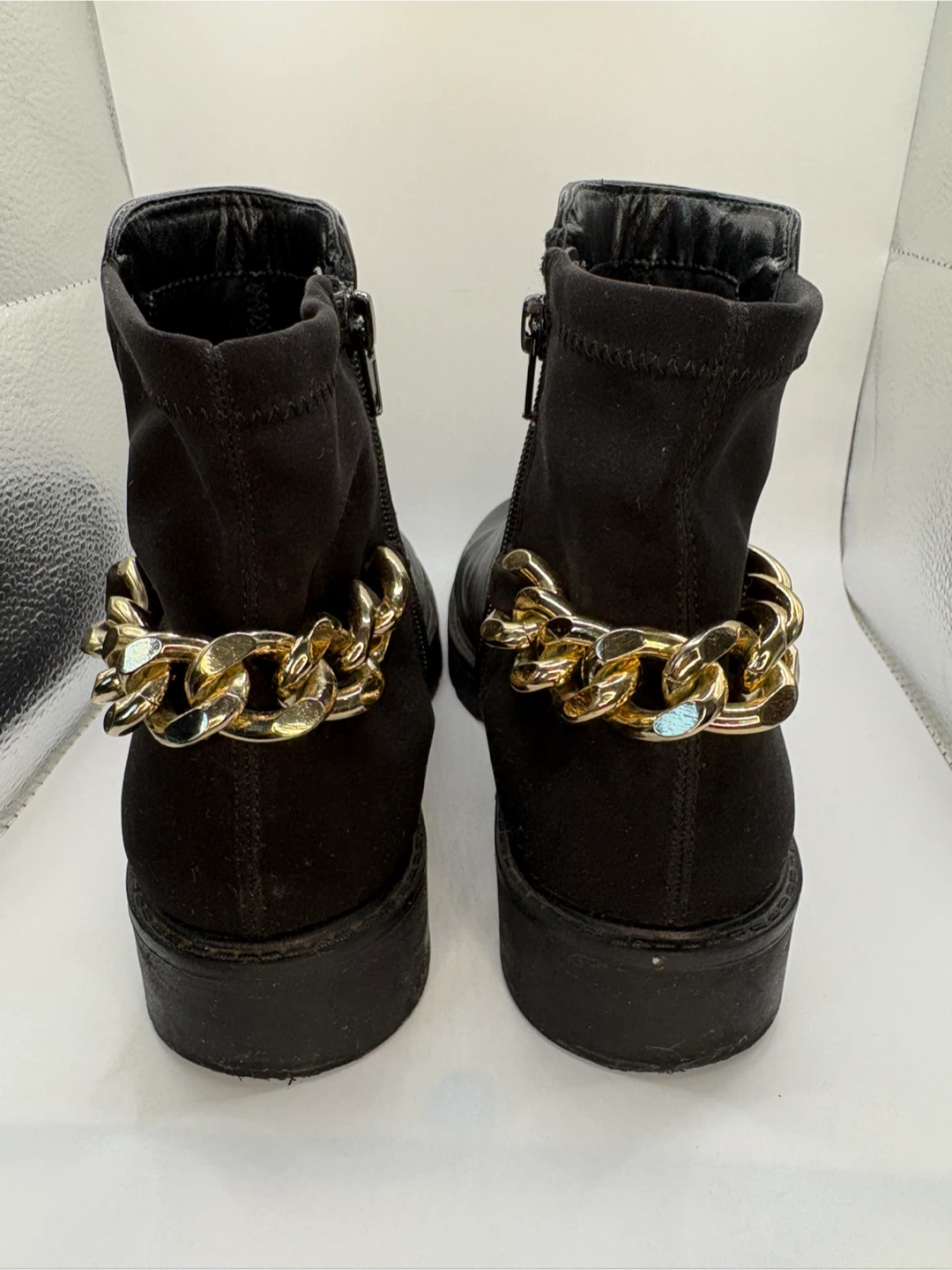 7.5 - NINE WEST boots with gold chain detail - photo 3