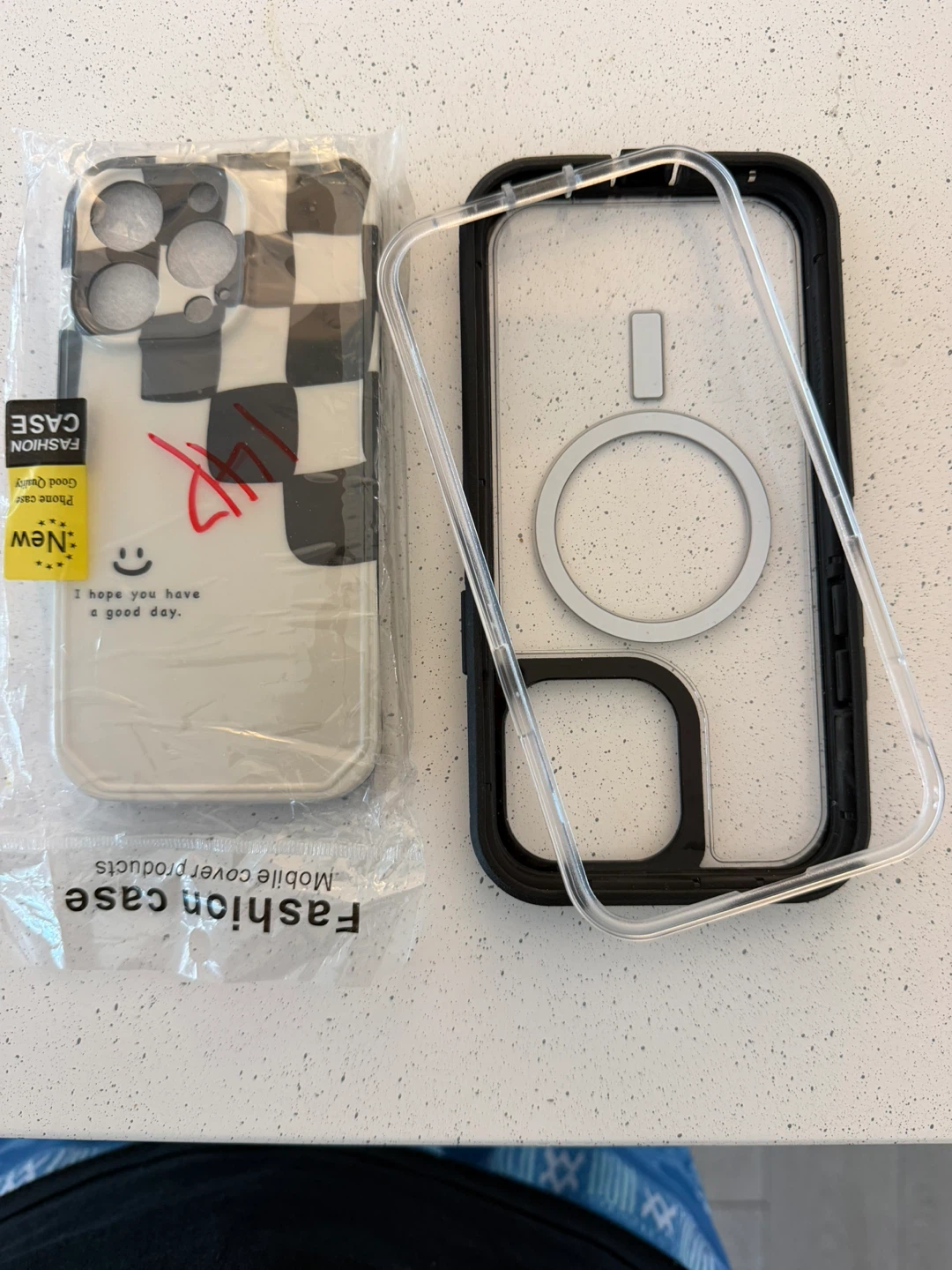 14 pro and pro max Checkered Smiley Phone Case with MagSafe - photo 2