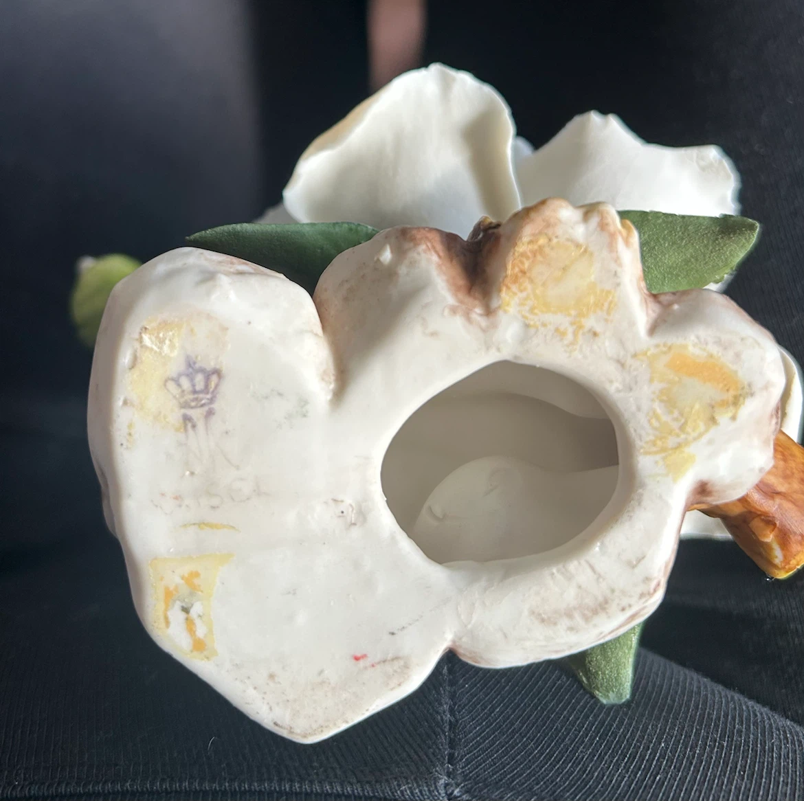 Vintage Italian Capodimonte Porcelain  Flower Figurine by Napole - photo 2