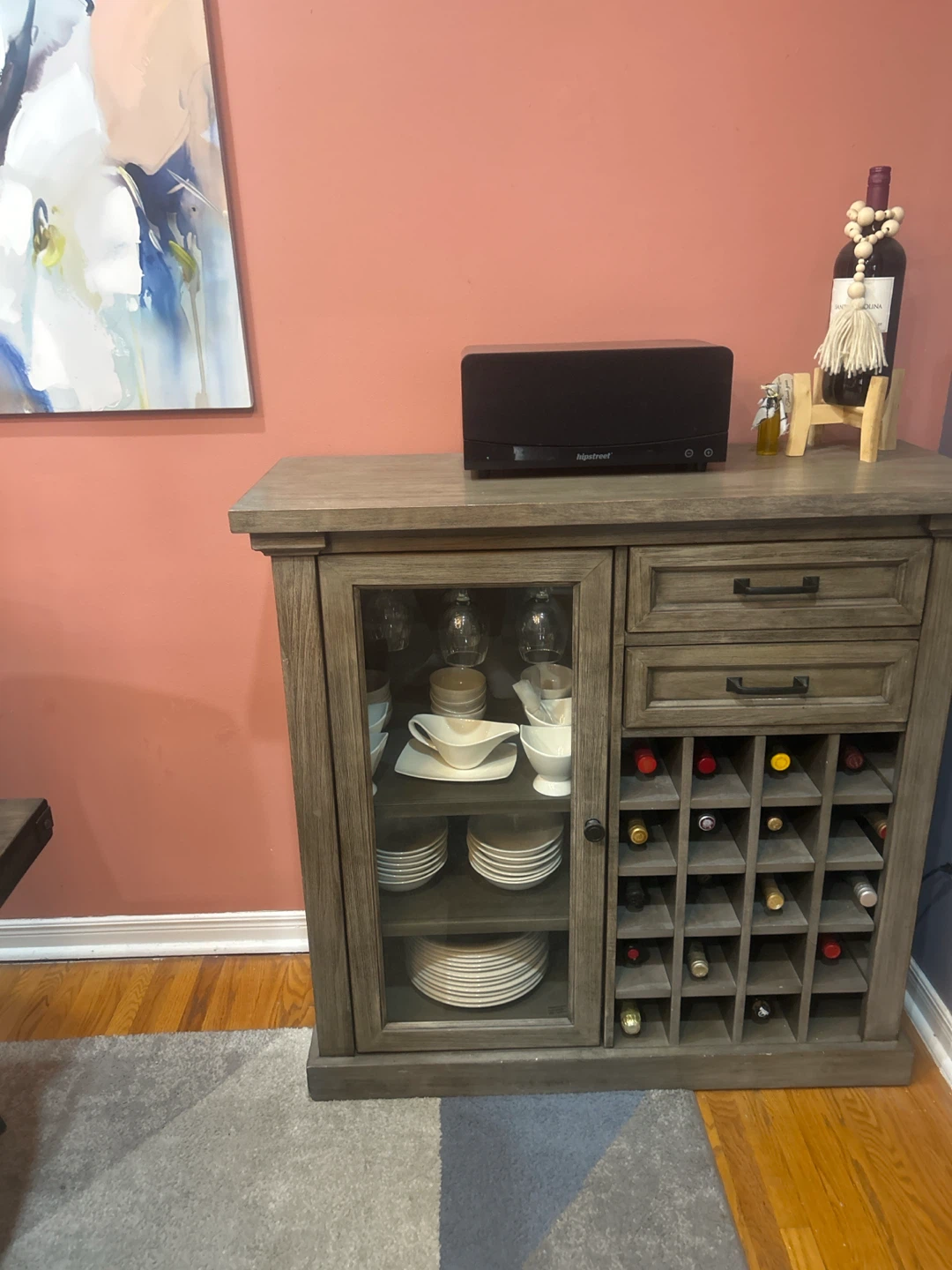 Rustic Wood Wine Cabinet and Buffet - photo 2