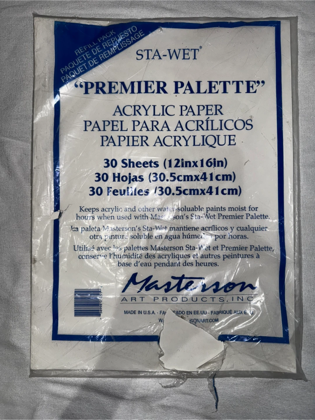 Masterson Sta-Wet Premier Palette Acrylic Paper Refill Pack