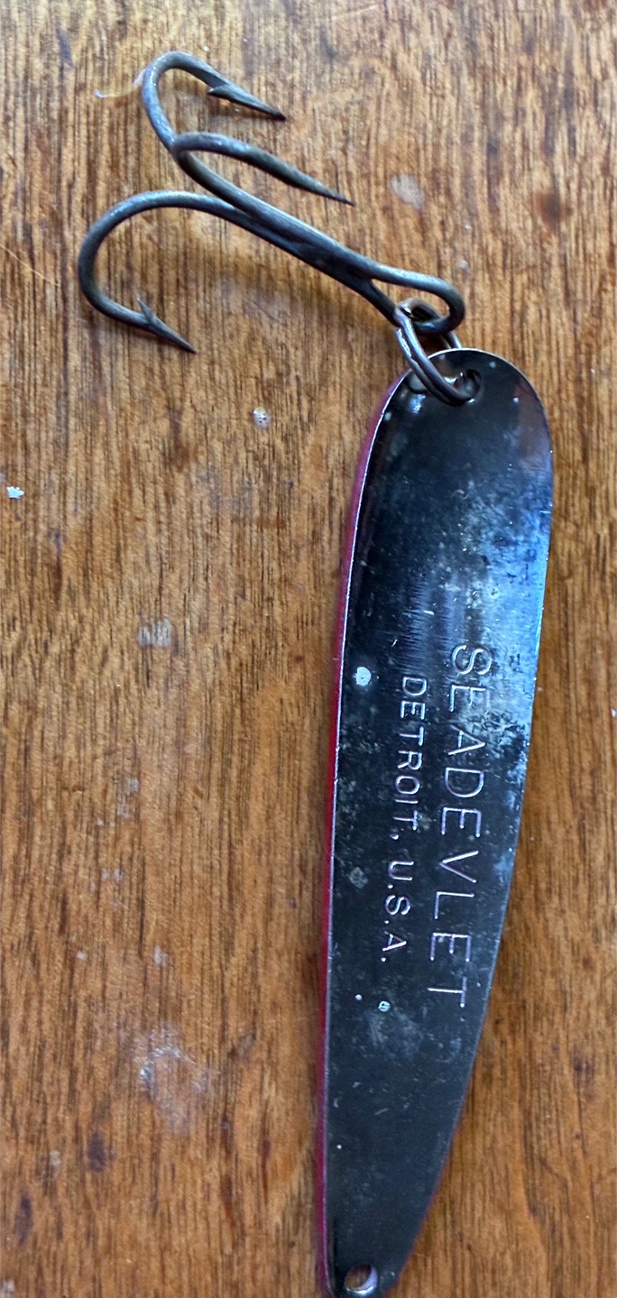 Vintage Eppinger SEADEVLET Fishing Spoon Lure Detroit USA reel - photo 4