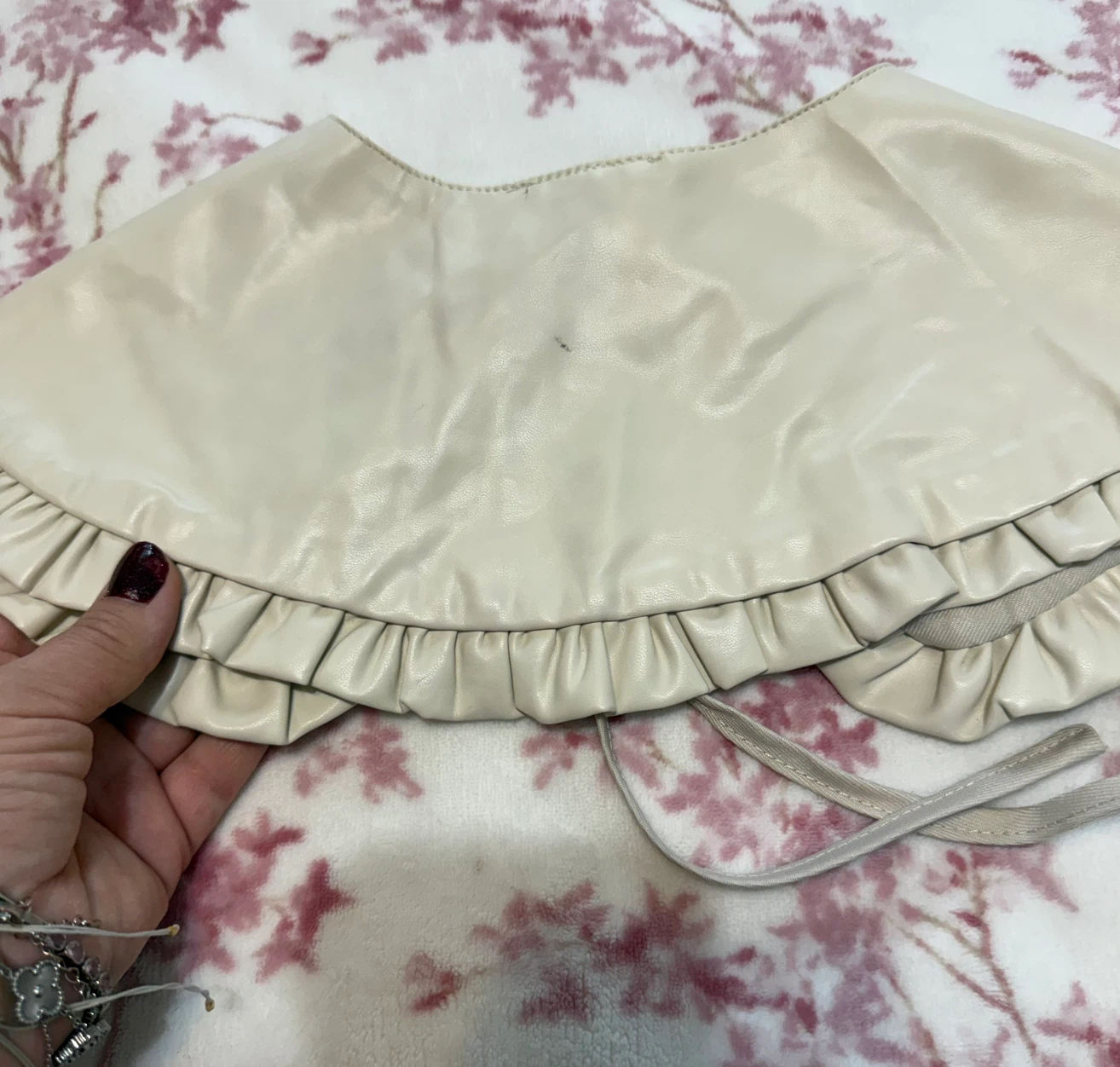 Lulla Collection Detachable Ruffle Faux Leather Collar - photo 3