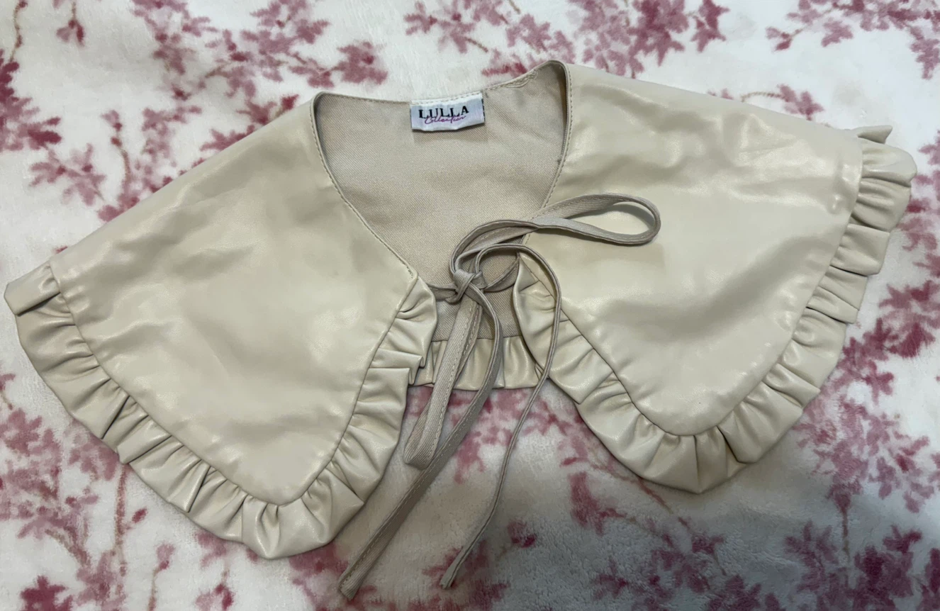 Lulla Collection Detachable Ruffle Faux Leather Collar - photo 4