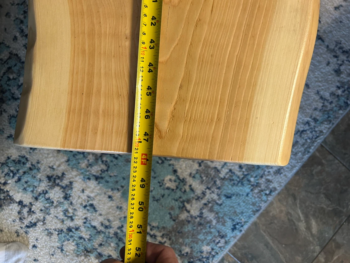 Live Edge Wooden Bench with Metal Base - photo 5