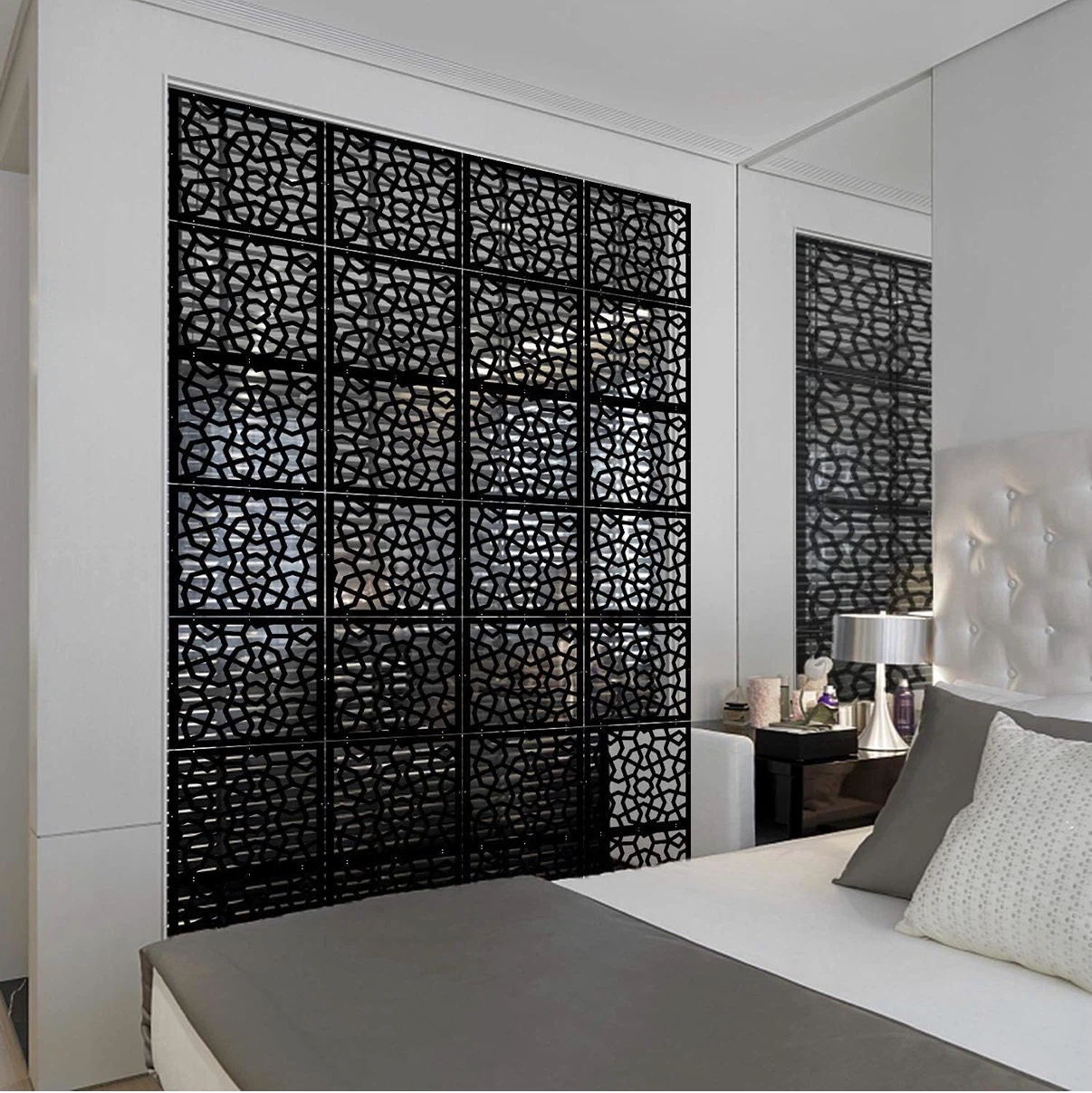 Black Decorative Hanging Room Divider Panels
