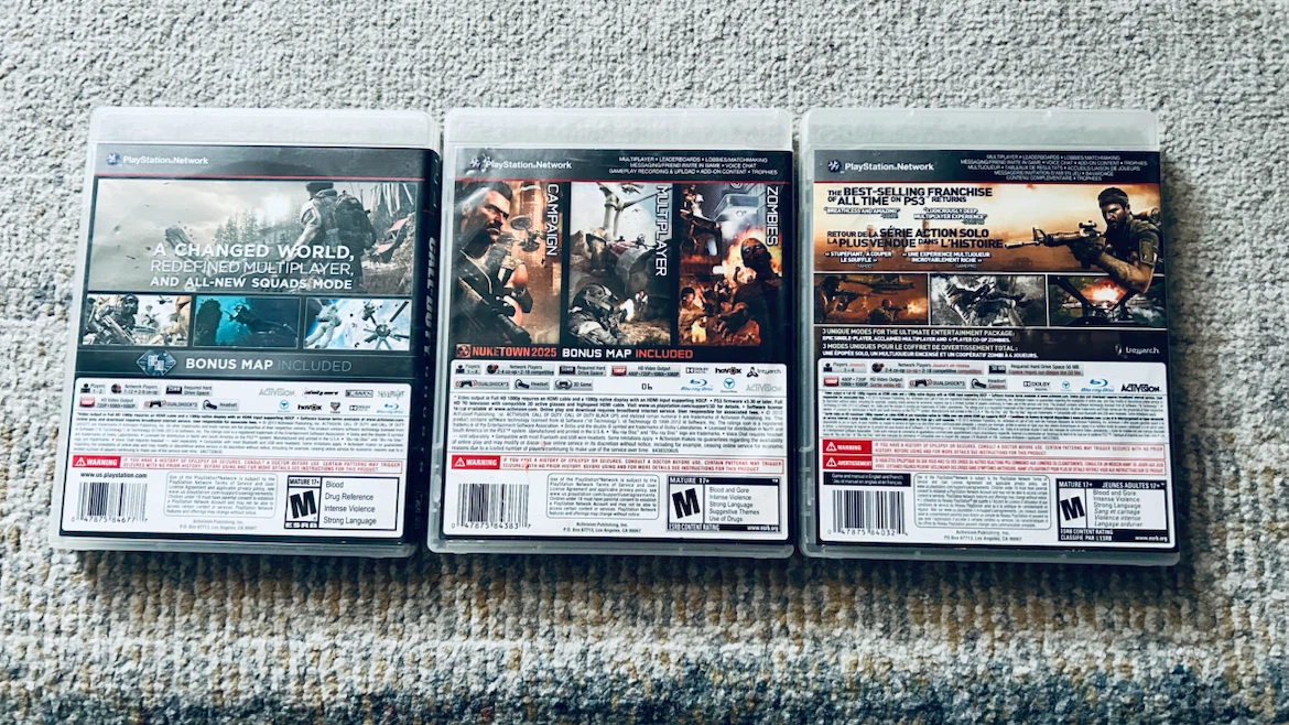 PS3 Call of Duty Games Bundle – Black Ops 1 & 2, Ghosts - photo 2