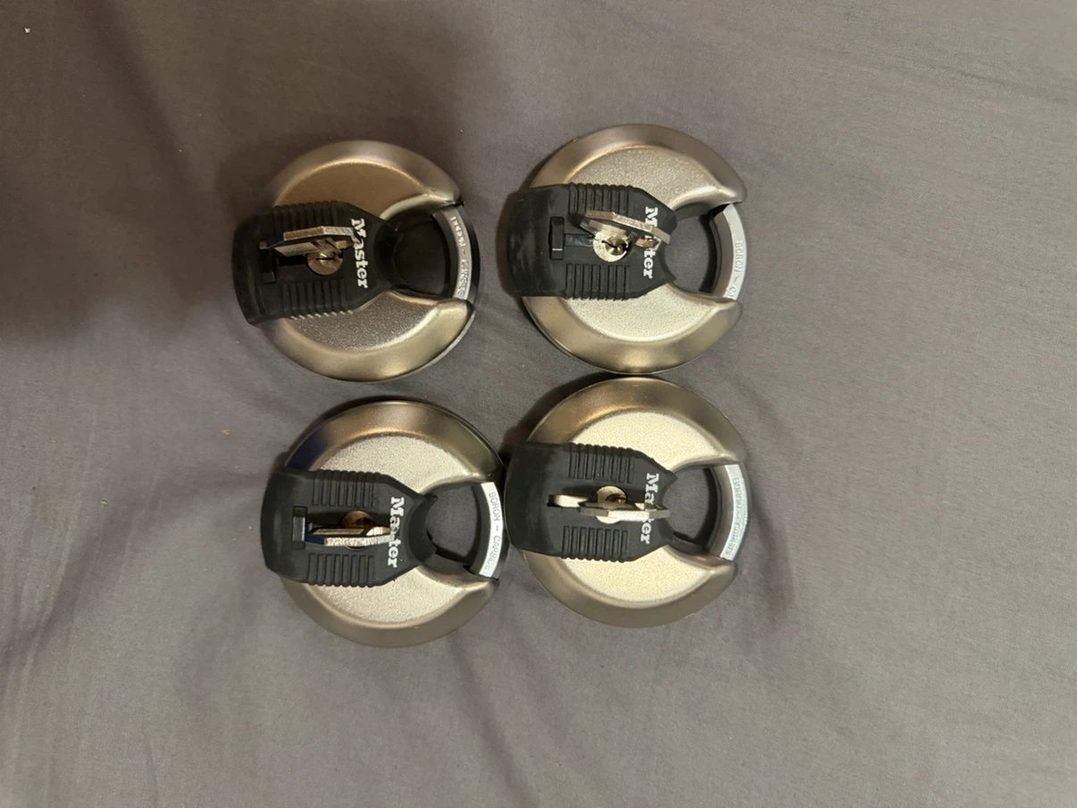 Set of 4 Master Lock Boron Carbide (M-40) Padlocks