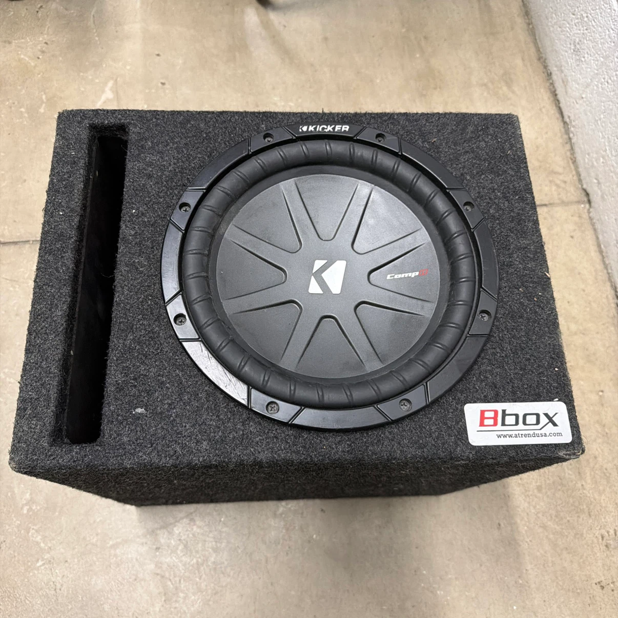 Kicker CompR Subwoofer in BBox Enclosure