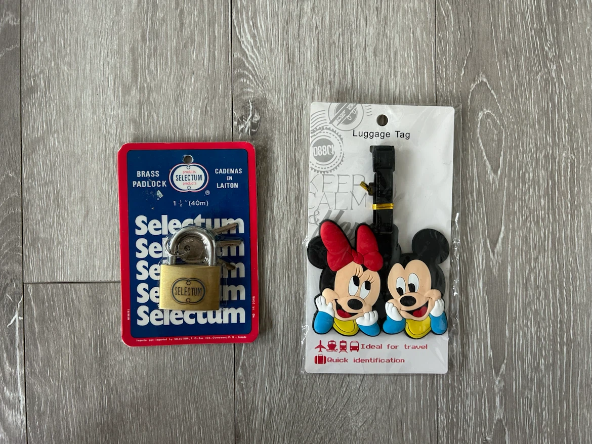 Selectum Brass Padlock & Luggage Tag