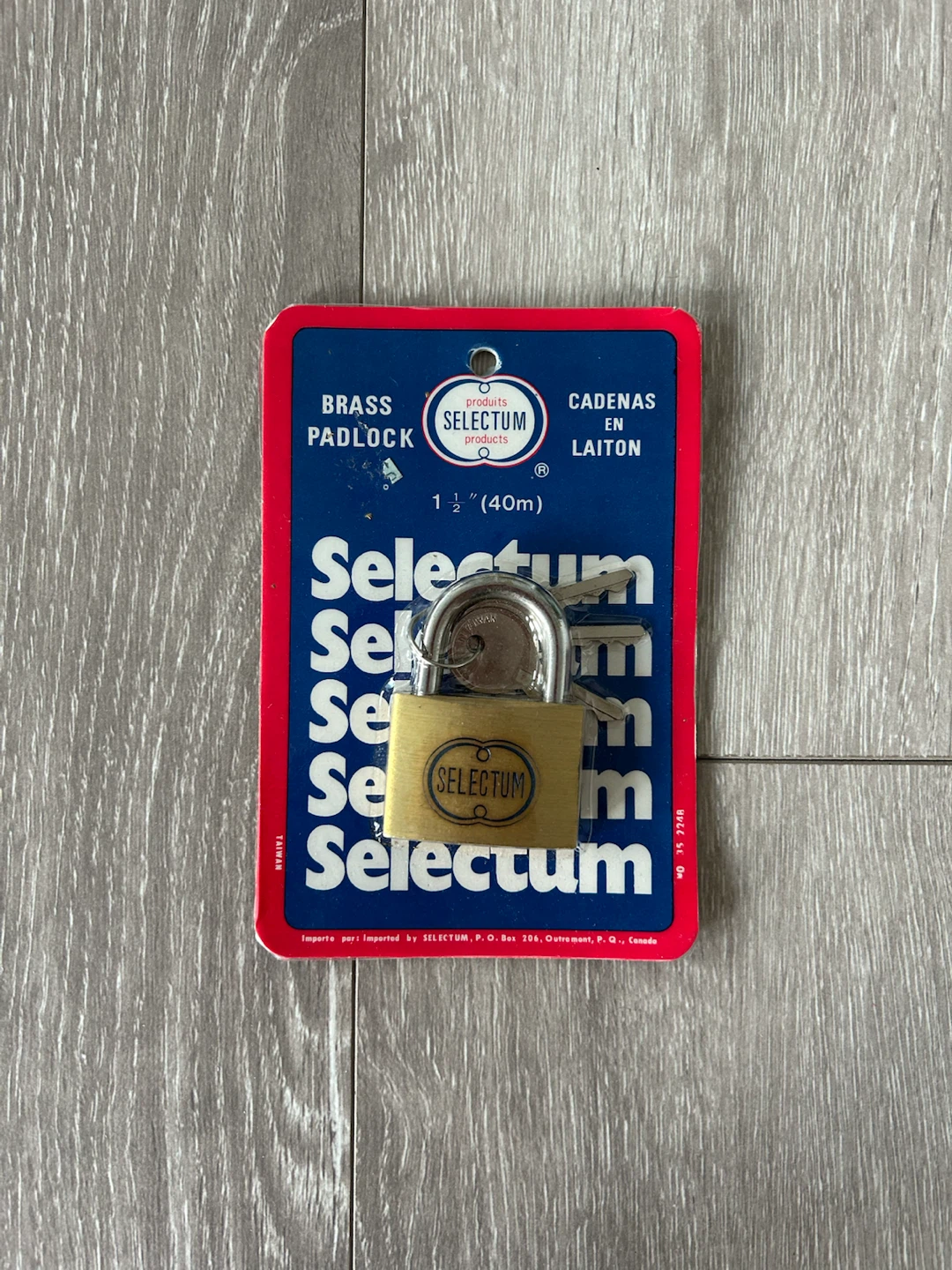 Selectum Brass Padlock & Luggage Tag - photo 3