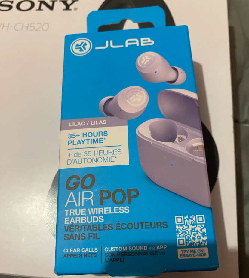 JLab Go Air Pop True Wireless Earbuds new !!- Lilac