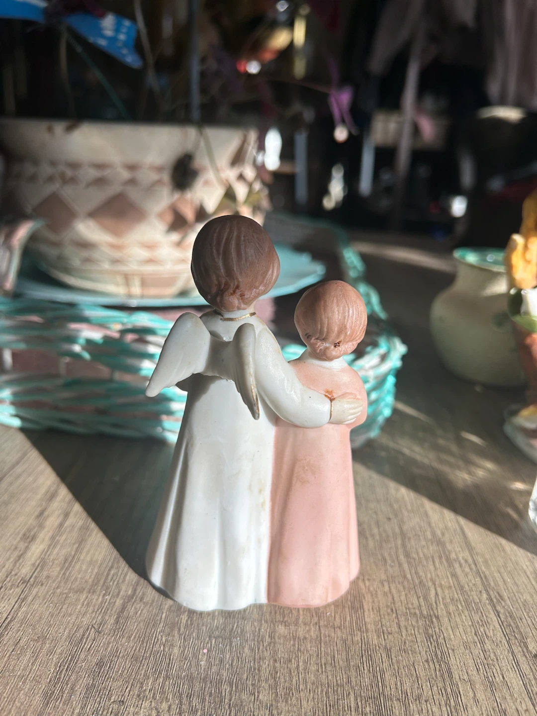 Vintage Porcelain Angel and Child Figurine - photo 2